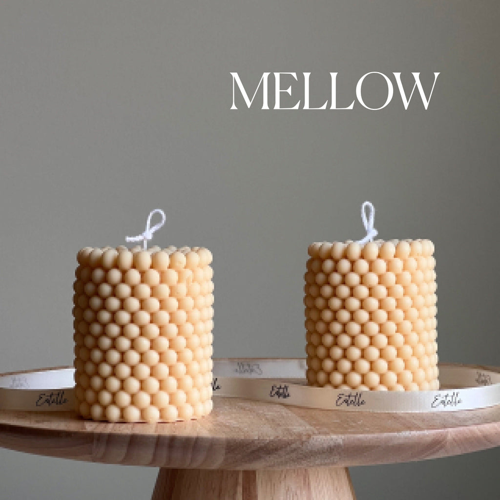 Bubble Soy Wax Pillar Candle: Geometric Home Decor