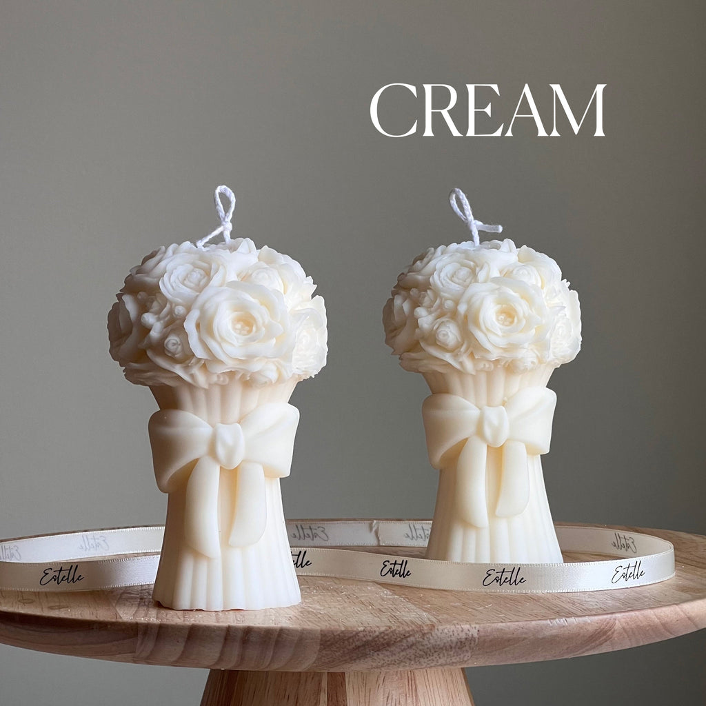 Sculptural Flower Bouquet Candle | Soy Wax Pillar Candle