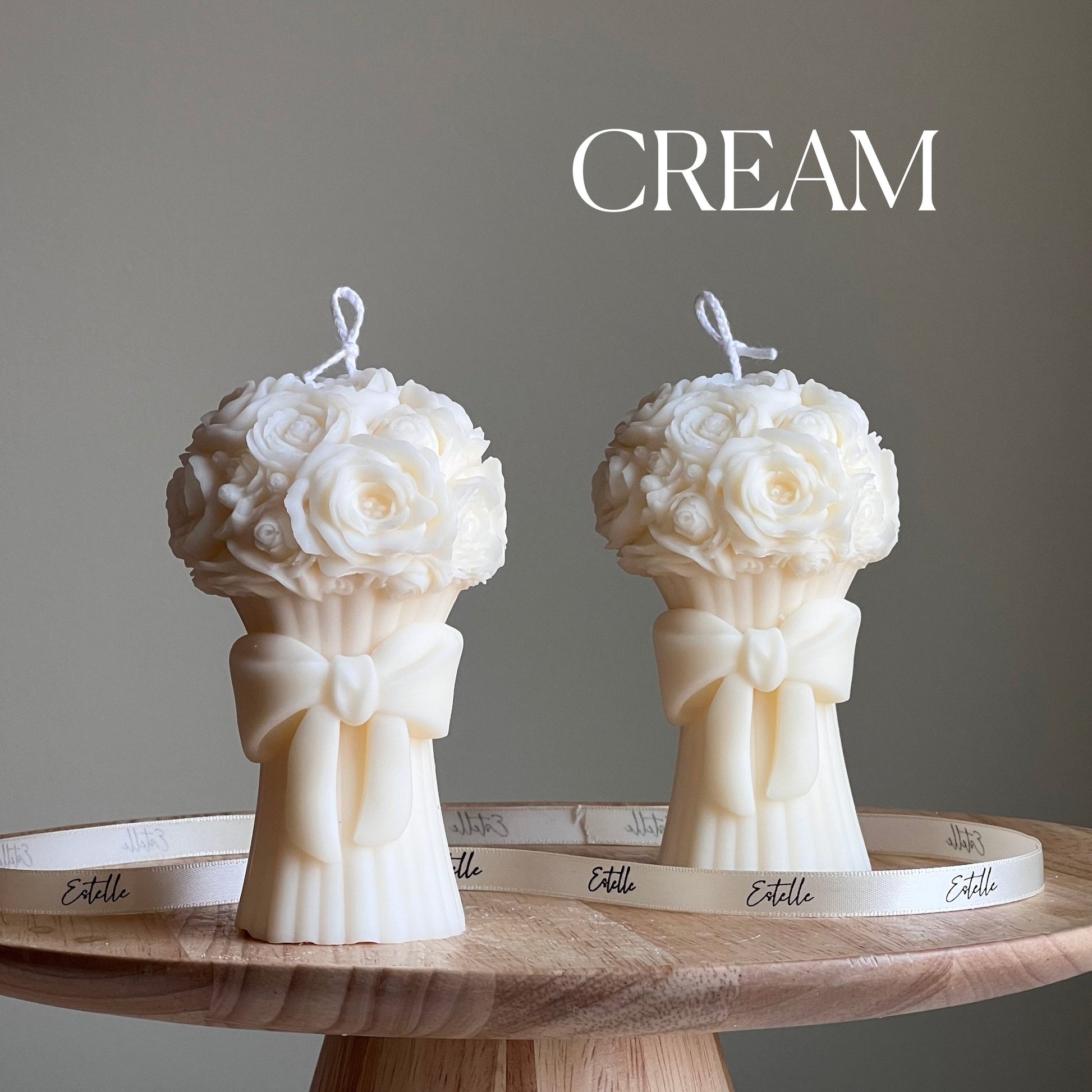 Sculptural Flower Bouquet Candle | Soy Wax Pillar Candle