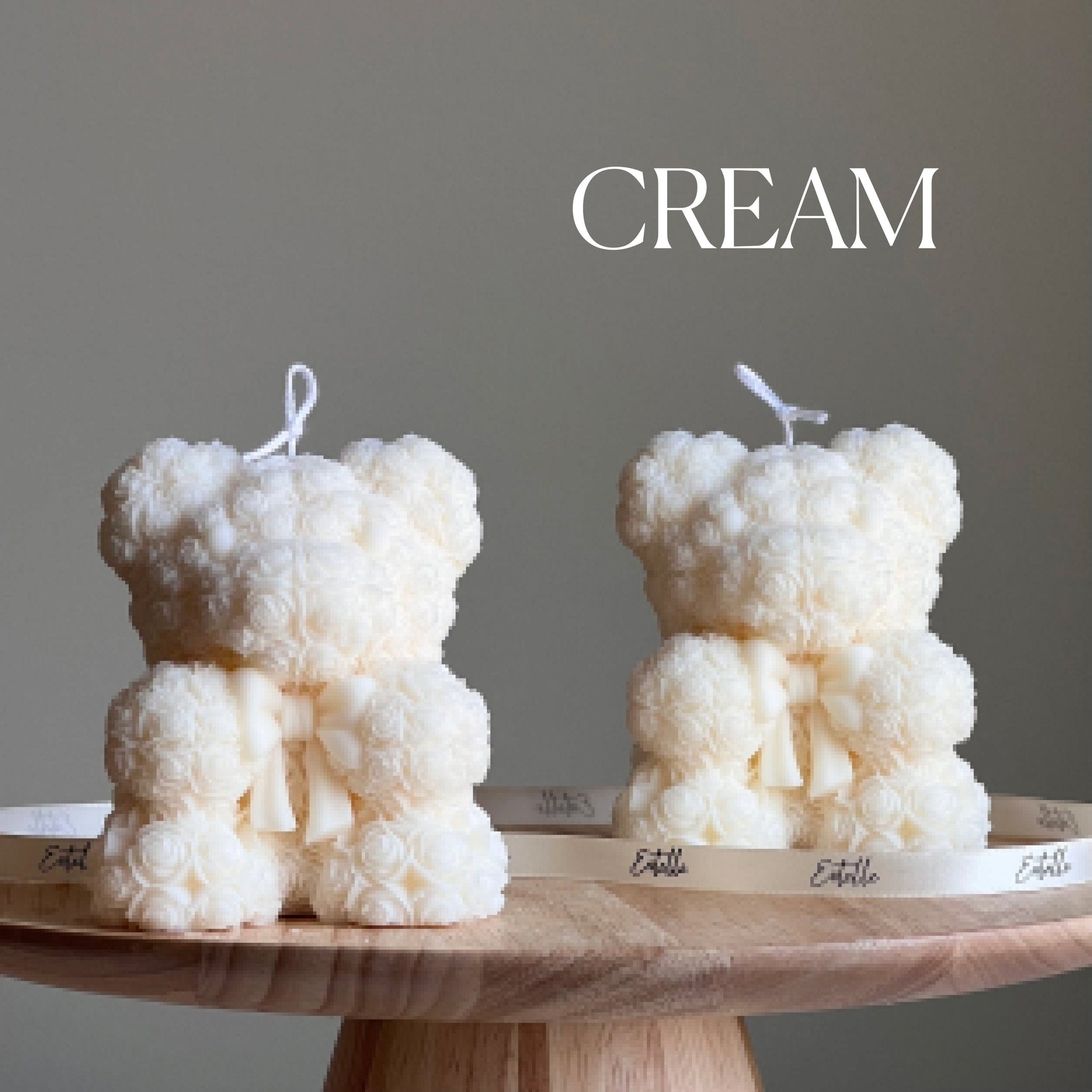 Teddy Bear Soy Wax Candle: Sculptural Home Decor