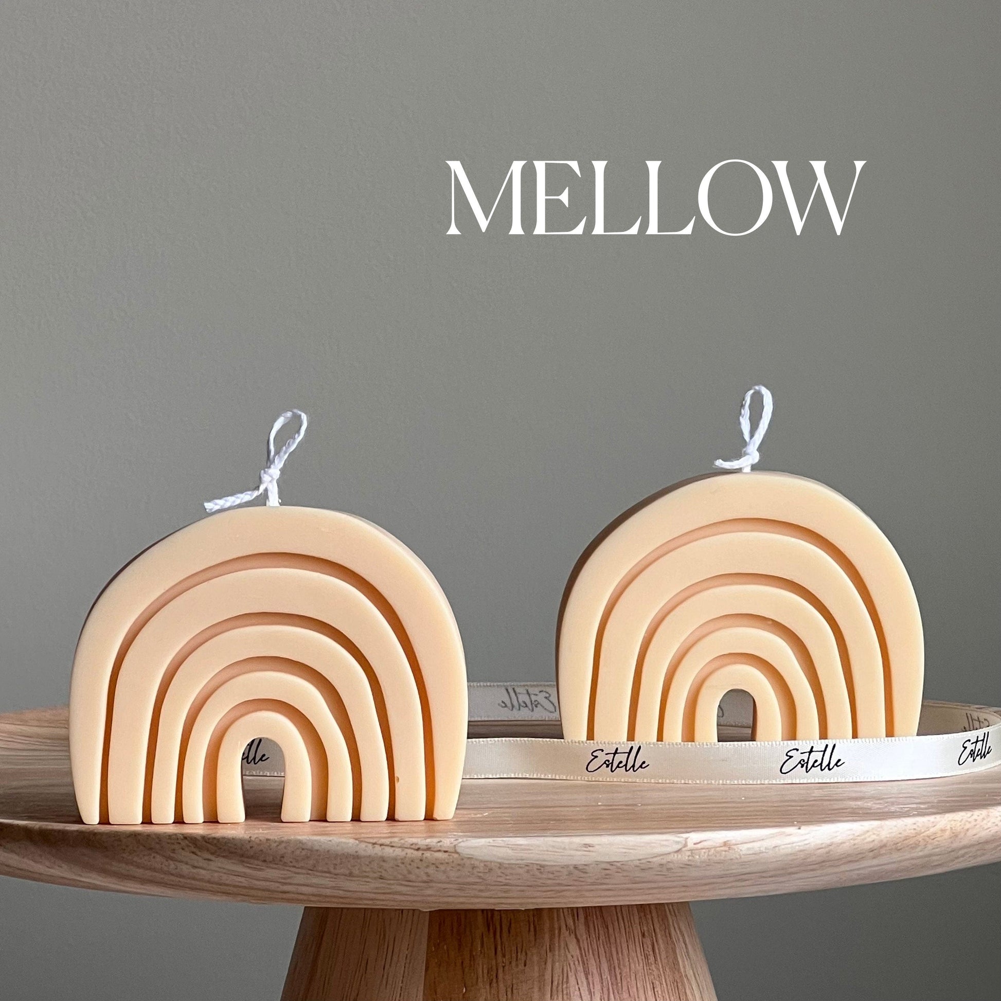 Rainbow Soy Wax Candle: Handmade Sculptural Home Decor