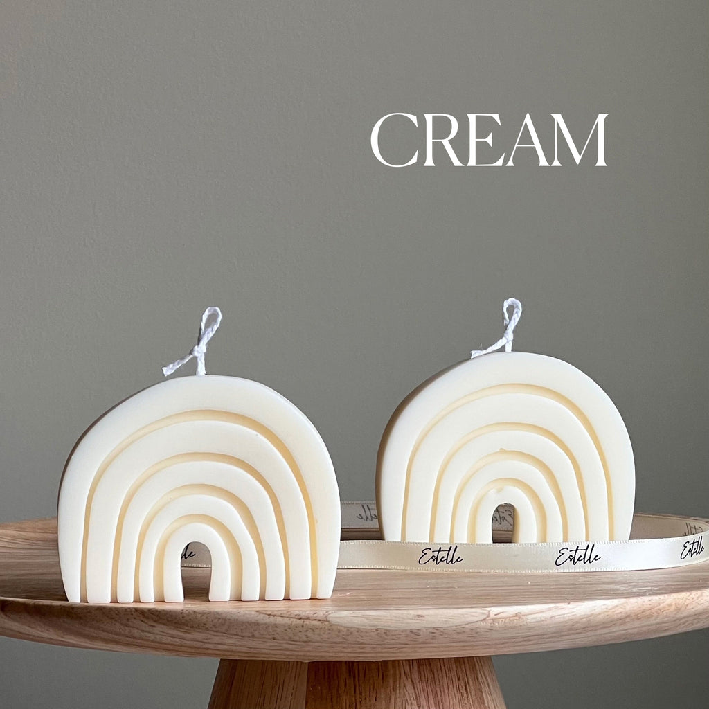 Rainbow Soy Wax Candle: Handmade Sculptural Home Decor