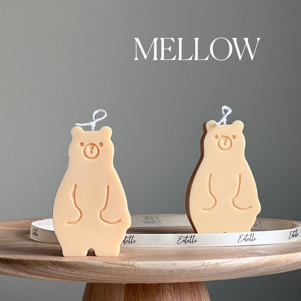 Handmade Teddy Bear Soy Wax Candle: Nursery Decor Gift