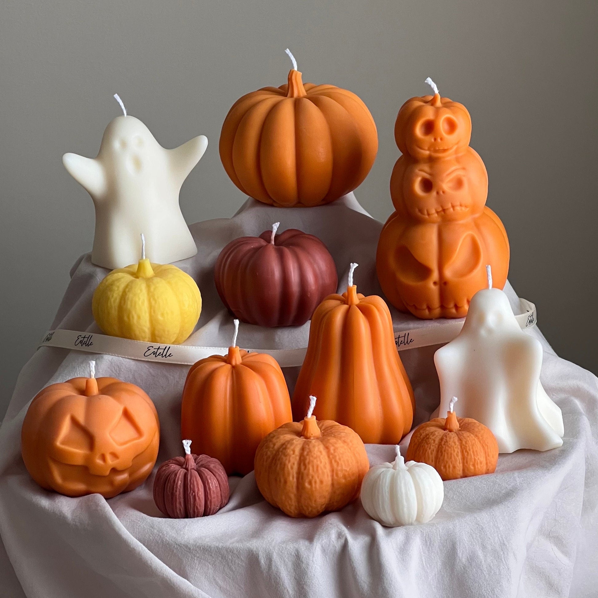 Hand Poured Halloween Pumpkin Candle | Soy Wax Sculptural Candle