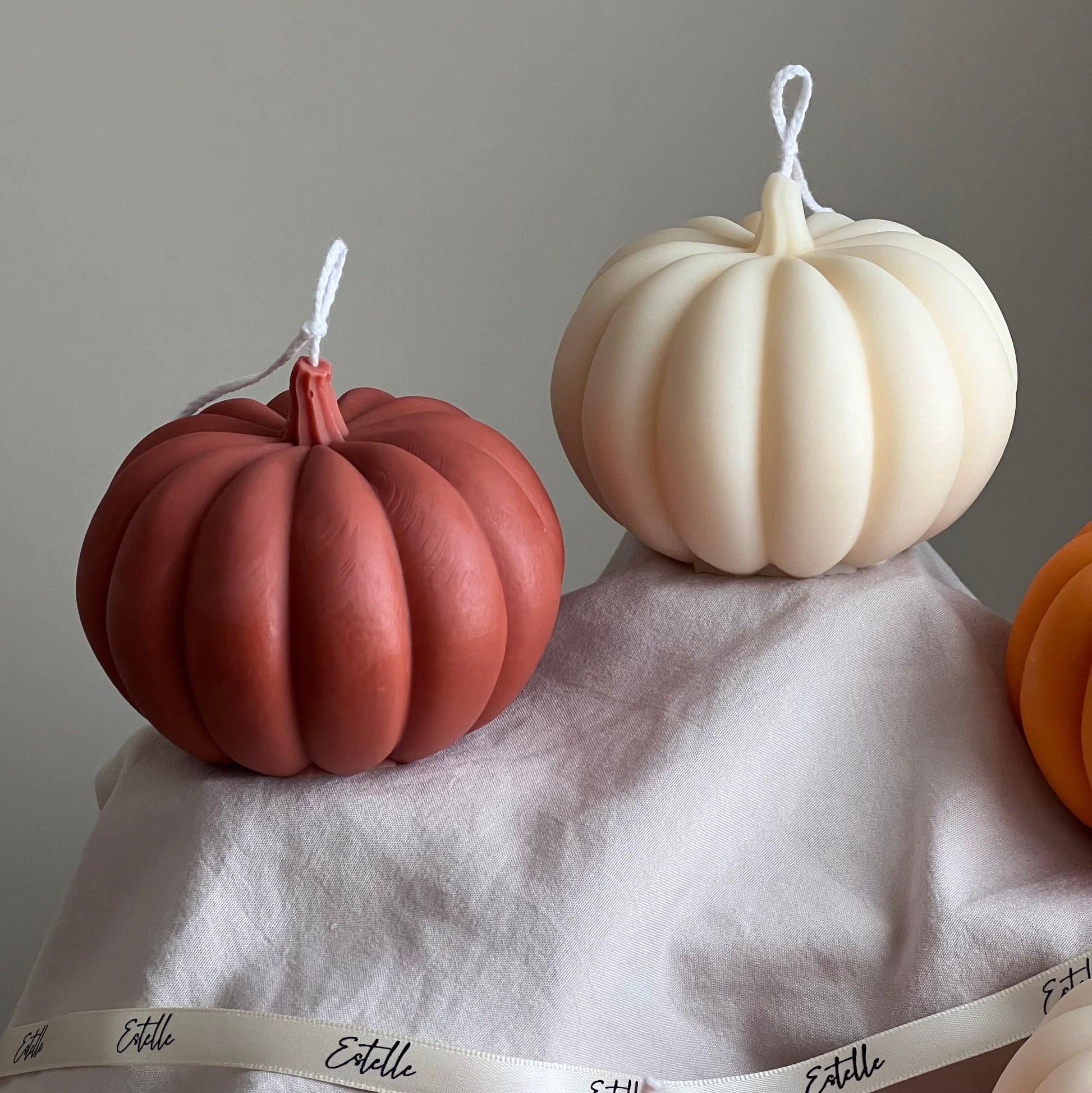 Large Pumpkin Candle: Hand-Poured Soy Wax, Autumn Decor
