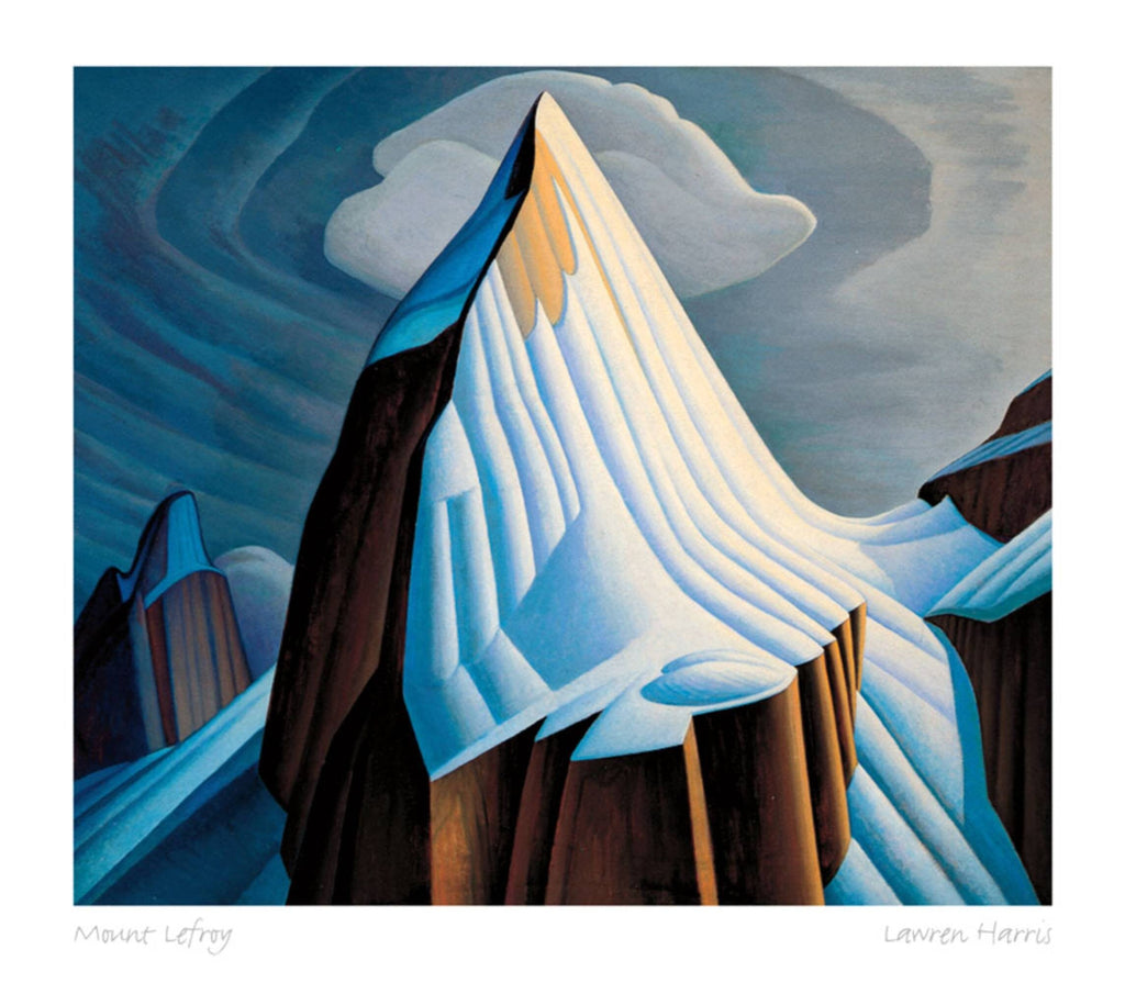 Mont Lefroy par Lawren S. Harris, carte d'art Groupe des Sept, carte d'art encadrée