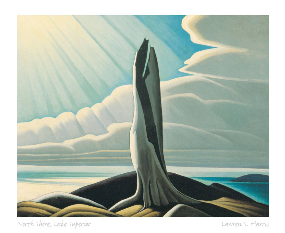 Rive nord/Lac Supérieur par Lawren S. Harris, carte d'art Groupe des Sept, carte d'art encadrée