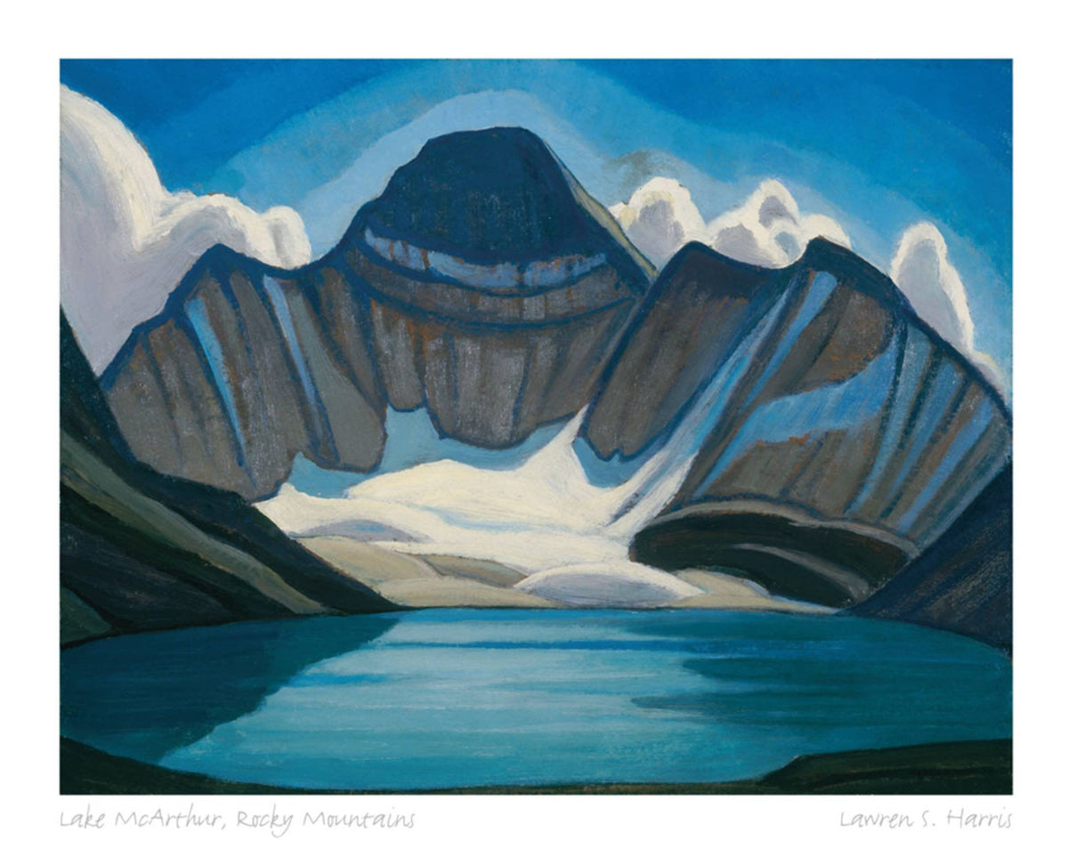 Lac McArthur, Rocheuses par Lawren S. Harris, carte d'art du Groupe des Sept, carte d'art encadrée
