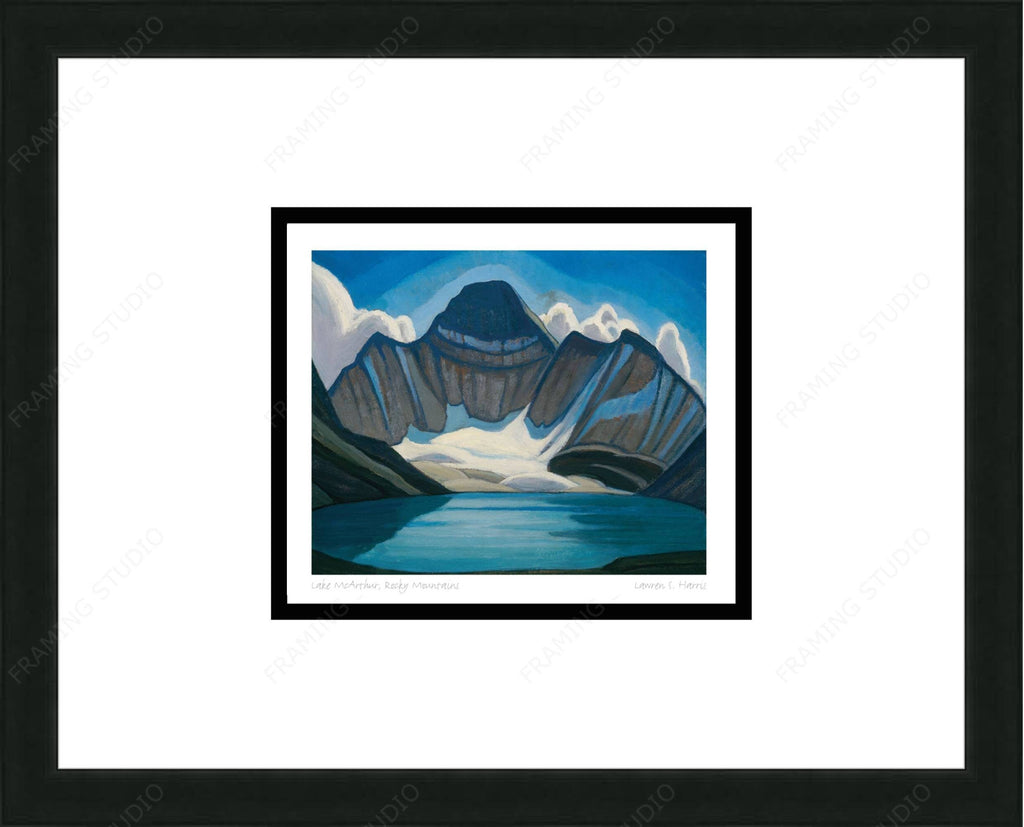 Lac McArthur, Rocheuses par Lawren S. Harris, carte d'art du Groupe des Sept, carte d'art encadrée