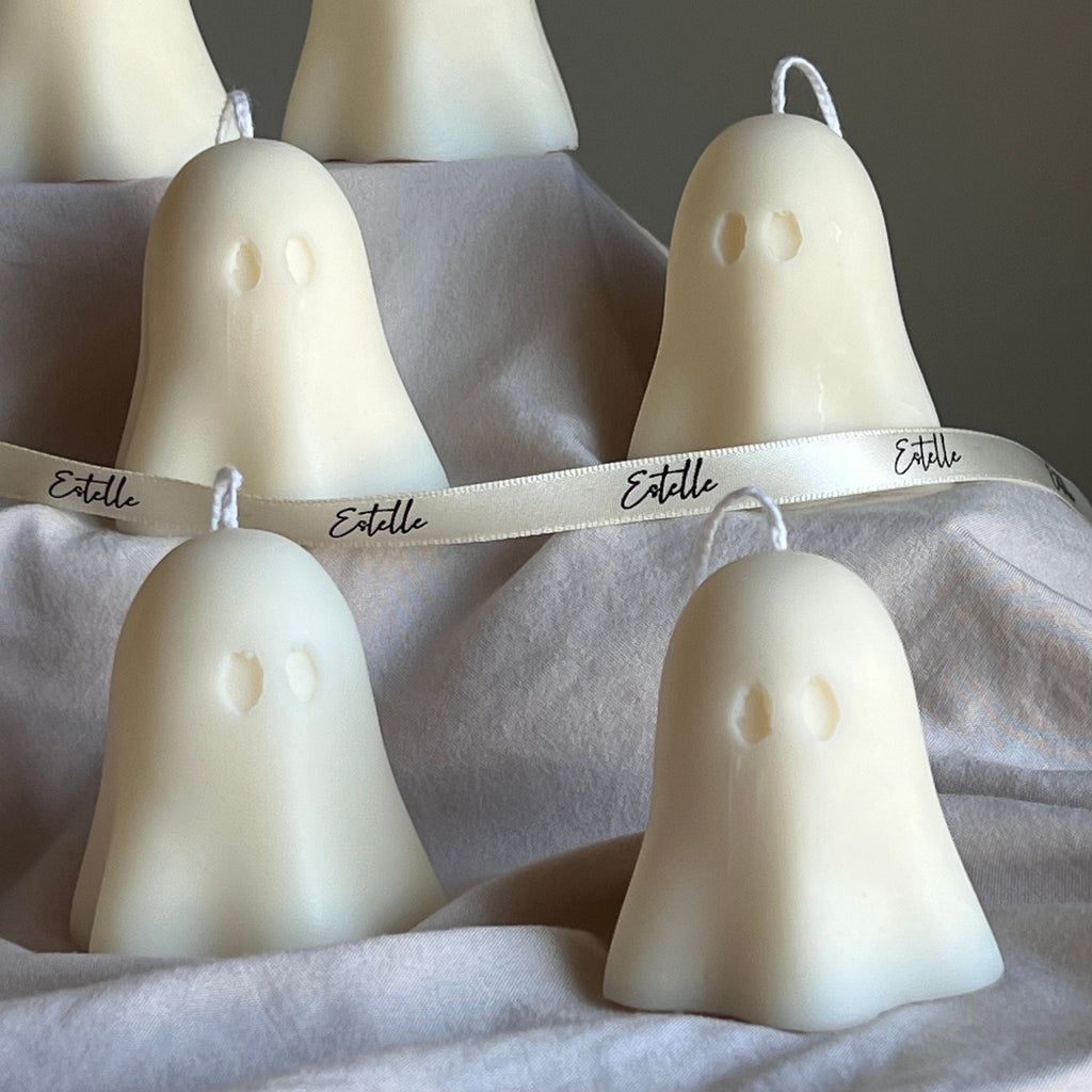 Handmade Halloween Ghost Candle | Sculptural Soy Wax Home Decor
