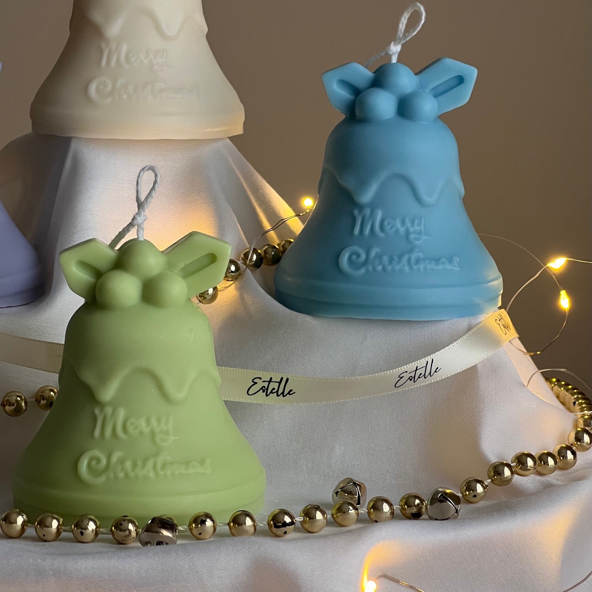 Handmade Christmas Bell Soy Candle | Holiday Home Decor