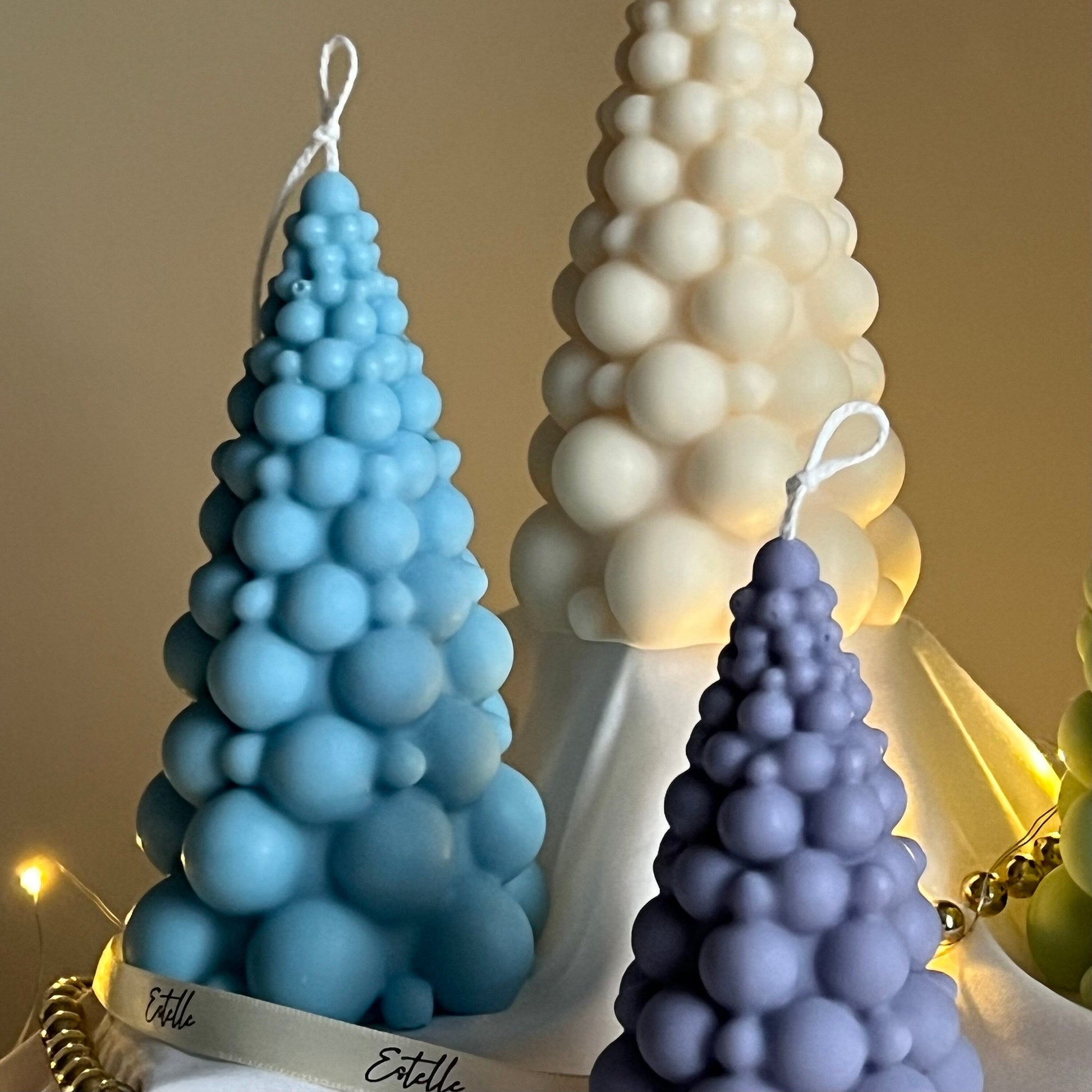 Bubble Christmas Tree Candle: Hand Poured Soy Festive Decor