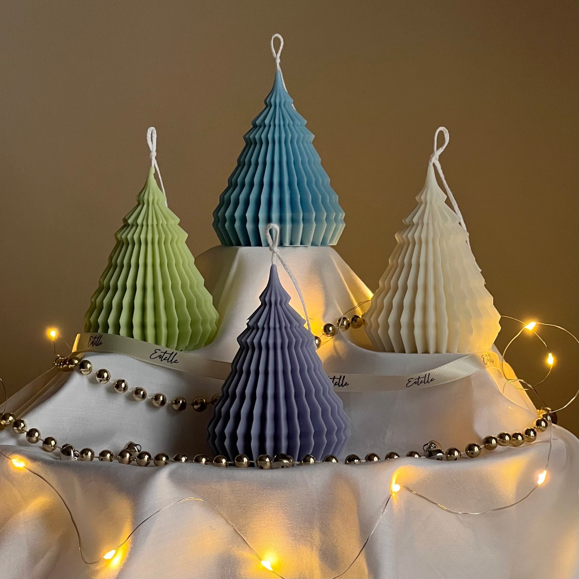 Origami Christmas Tree Soy Candle: Hand Poured Festive Decor