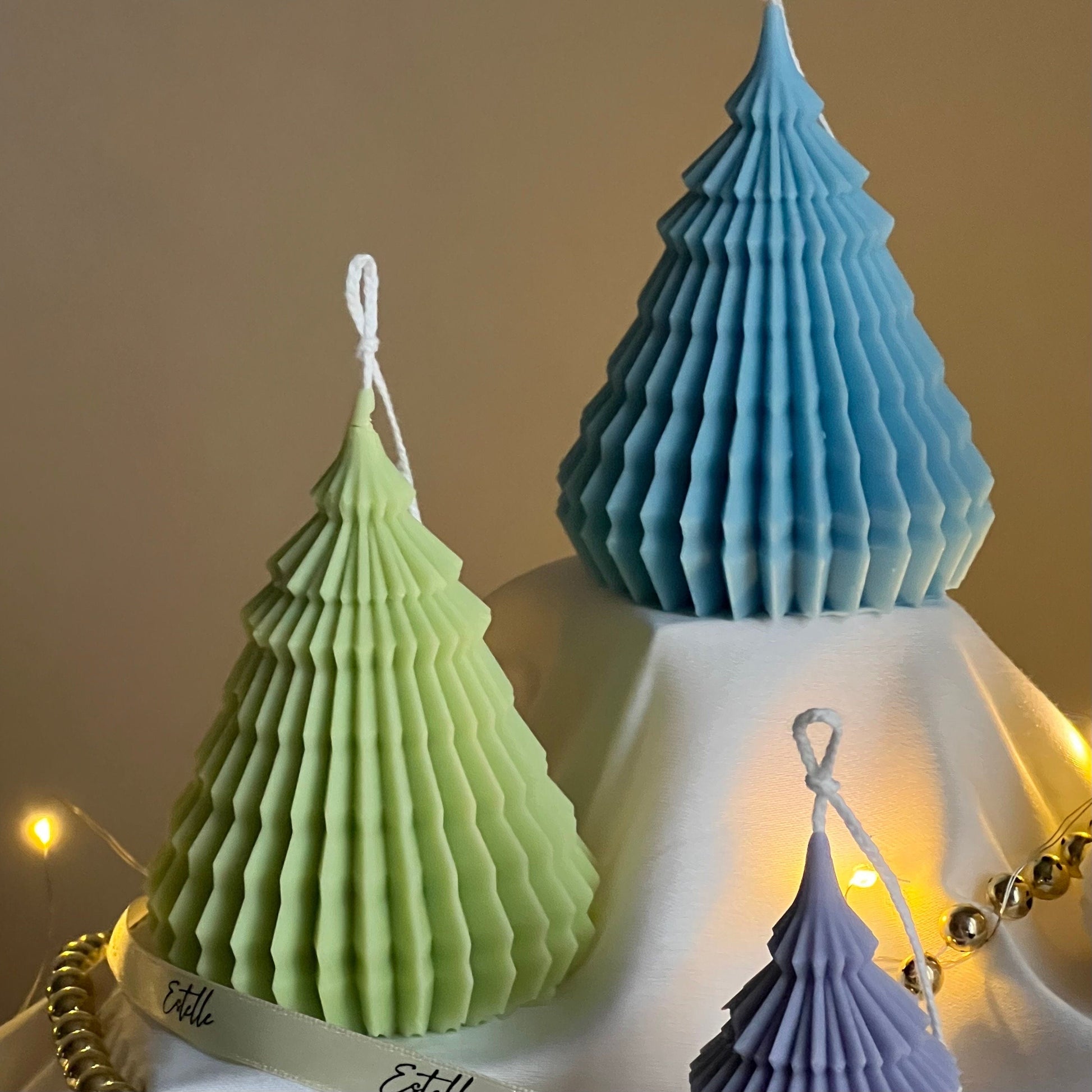 Origami Christmas Tree Soy Candle: Hand Poured Festive Decor