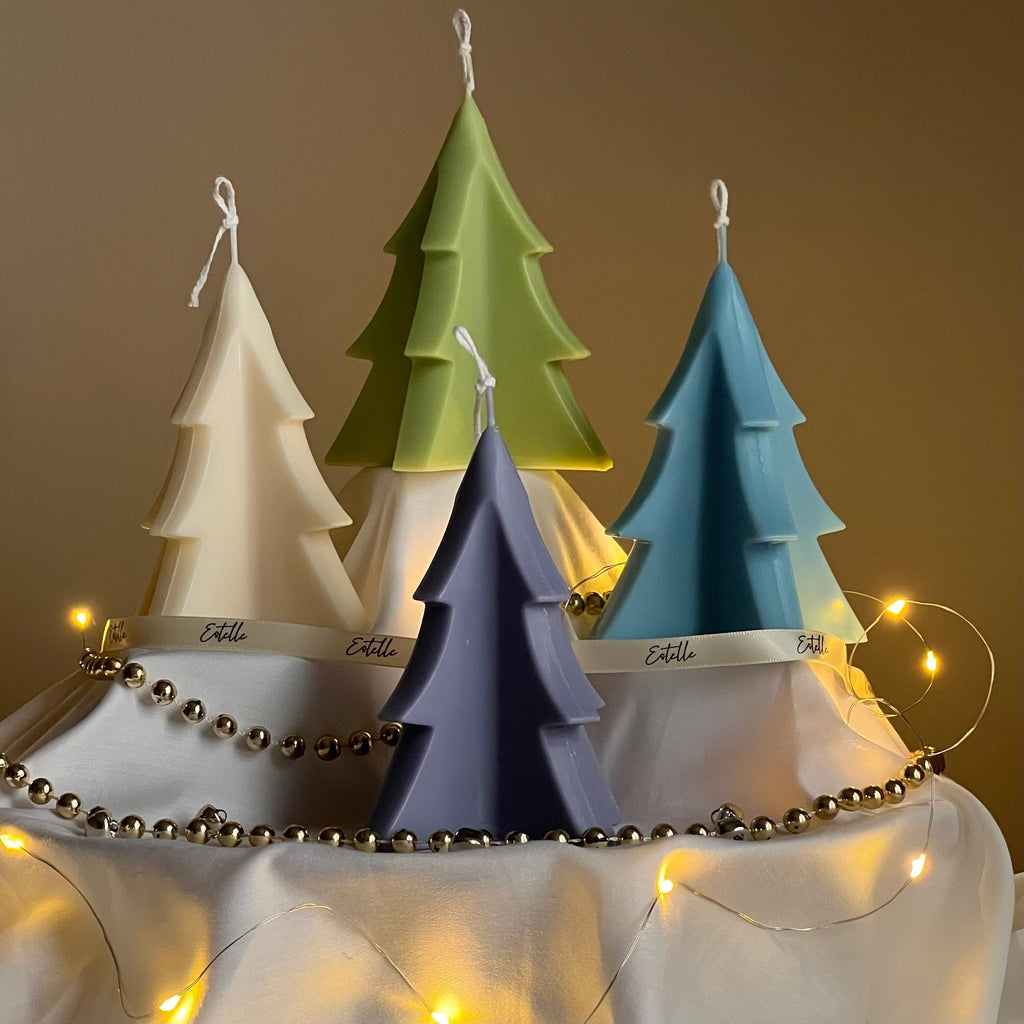 Handmade Christmas Tree Soy Candle: Minimalist Festive Decor
