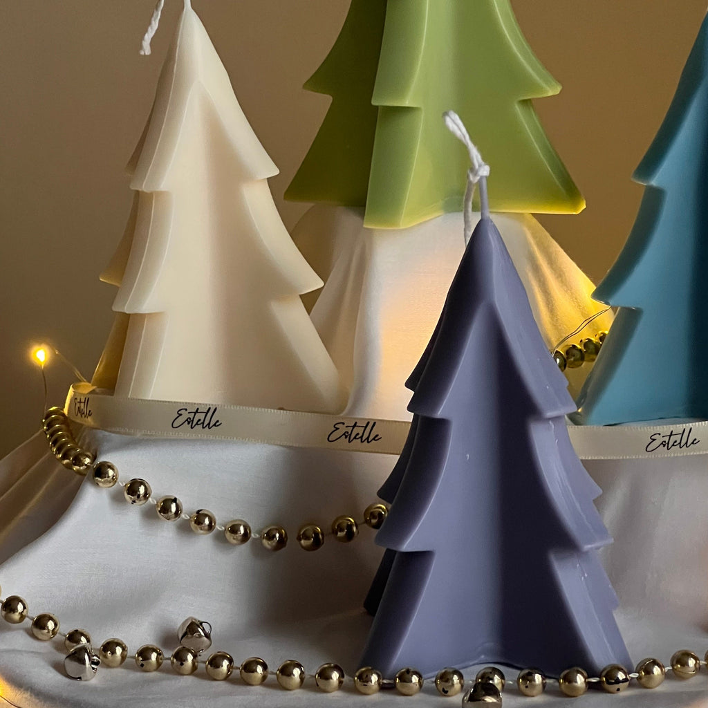 Handmade Christmas Tree Soy Candle: Minimalist Festive Decor