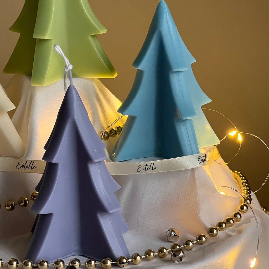Handmade Christmas Tree Soy Candle: Minimalist Festive Decor