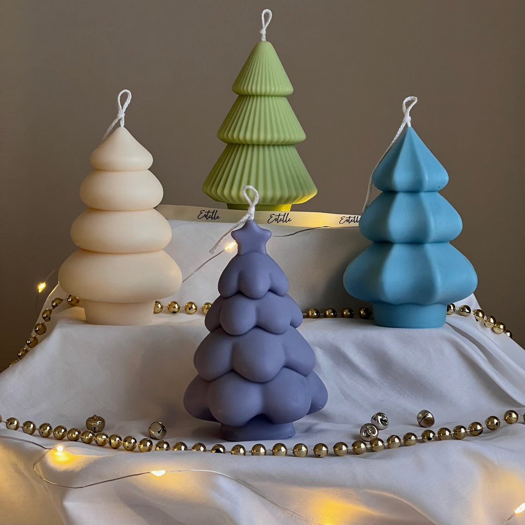 Hand Poured Christmas Tree Soy Candle: Festive Home Decor