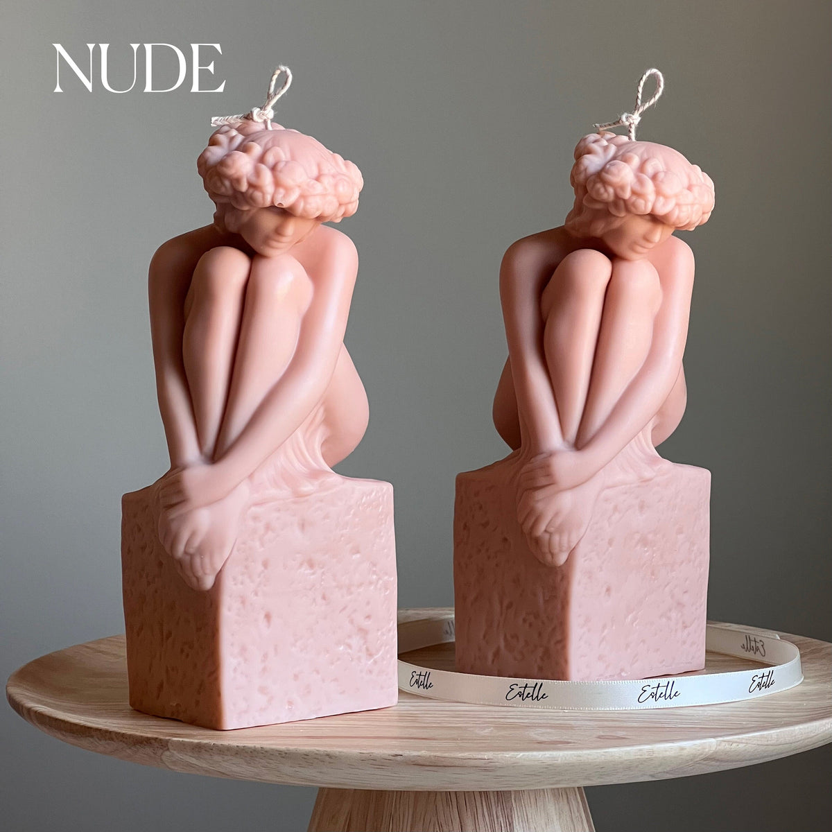 Bougie buste de femme sculptural | bougie statue en cire de soja