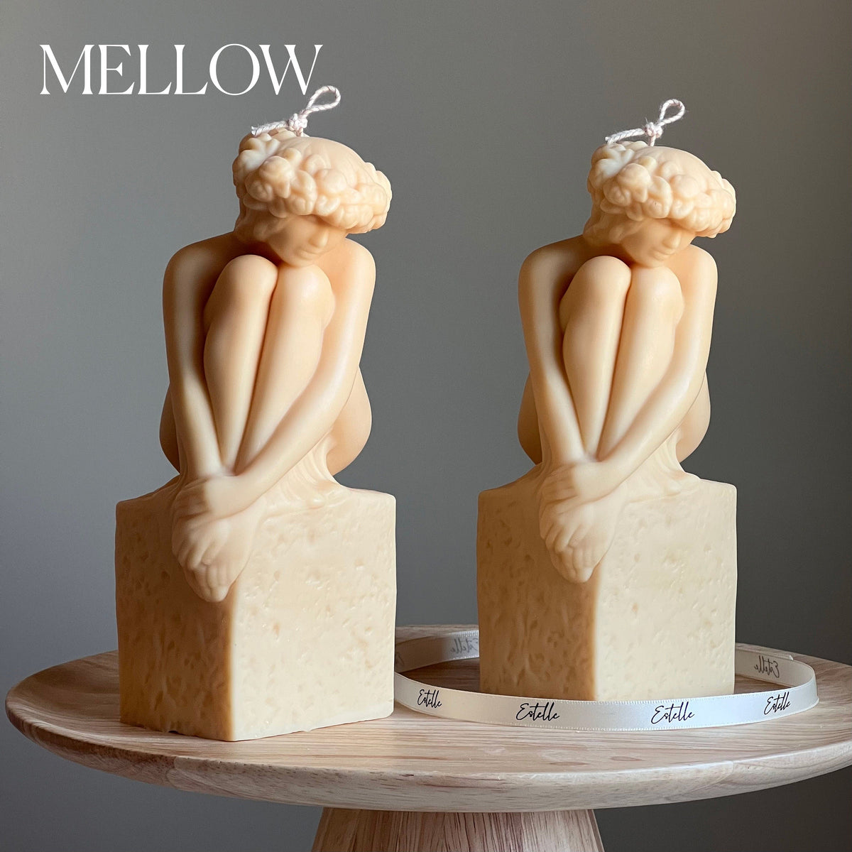 Bougie buste de femme sculptural | bougie statue en cire de soja