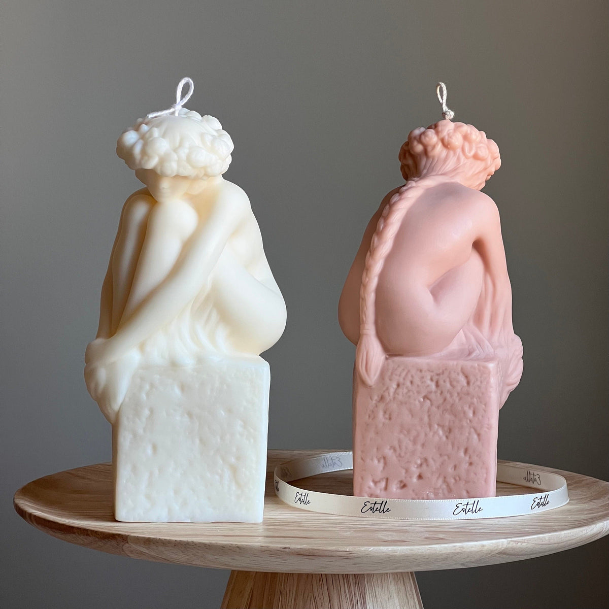 Bougie buste de femme sculptural | bougie statue en cire de soja