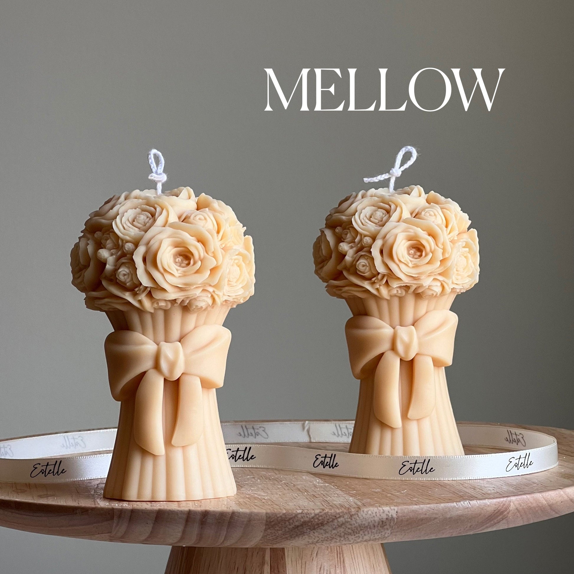 Sculptural Flower Bouquet Candle | Soy Wax Pillar Candle