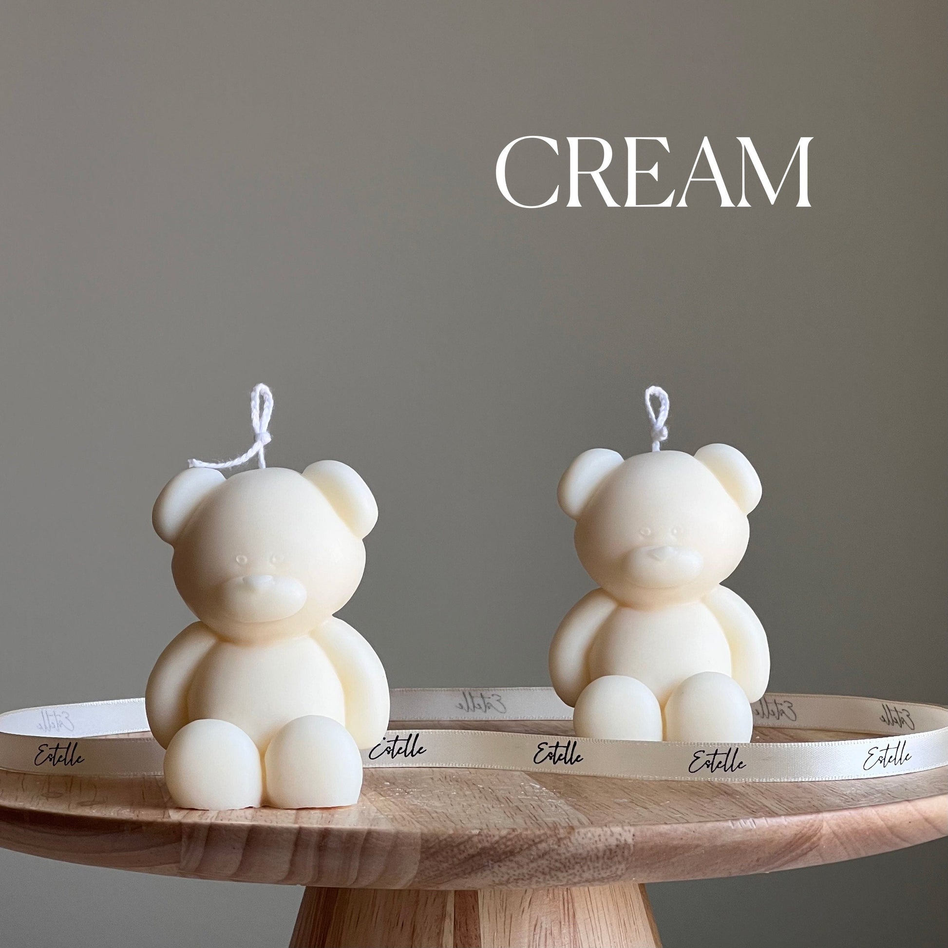 Small Teddy Bear Candle: Sculptural Soy Wax, Custom Scent