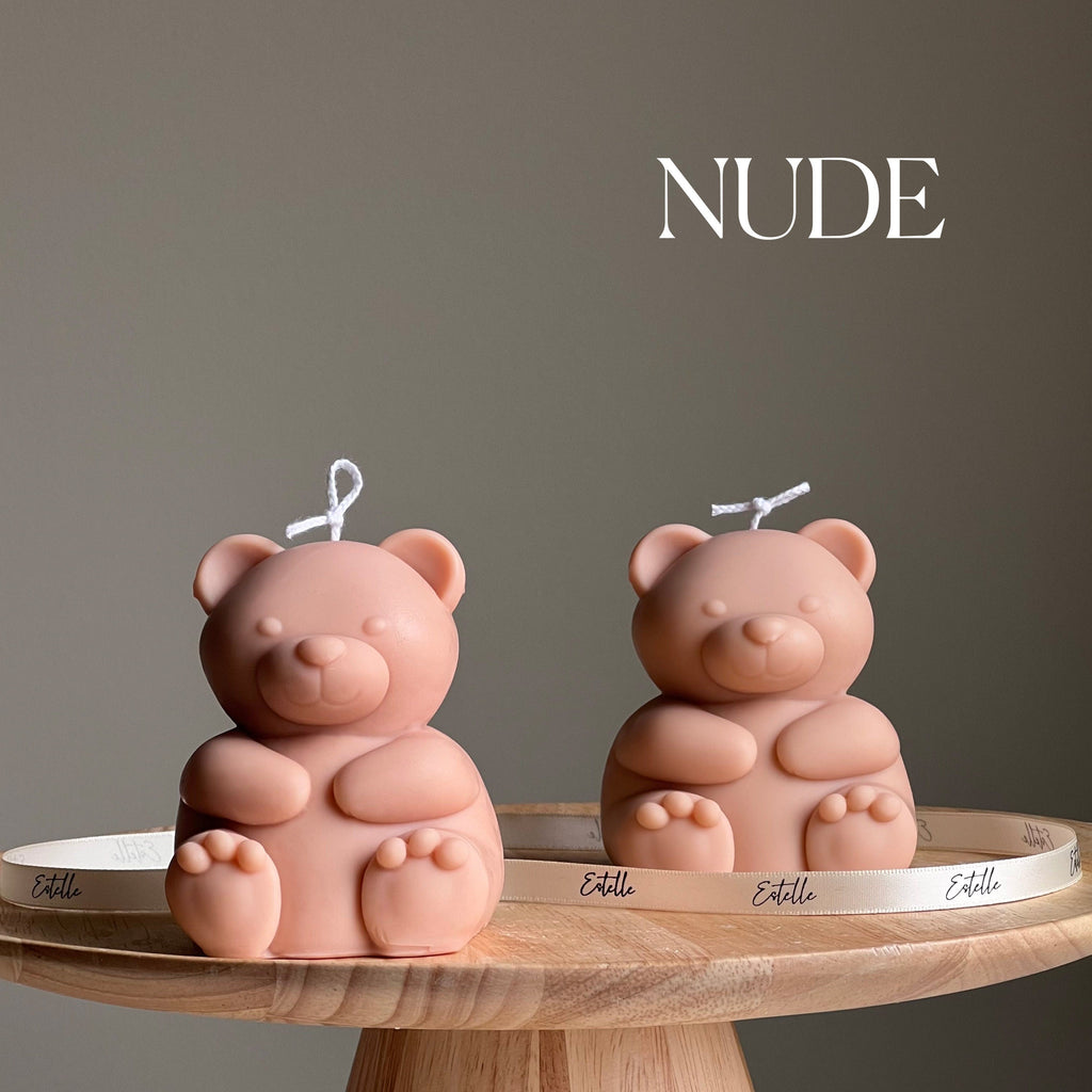 Big Teddy Soy Candle: Sculptural Home Decor, Custom Scent
