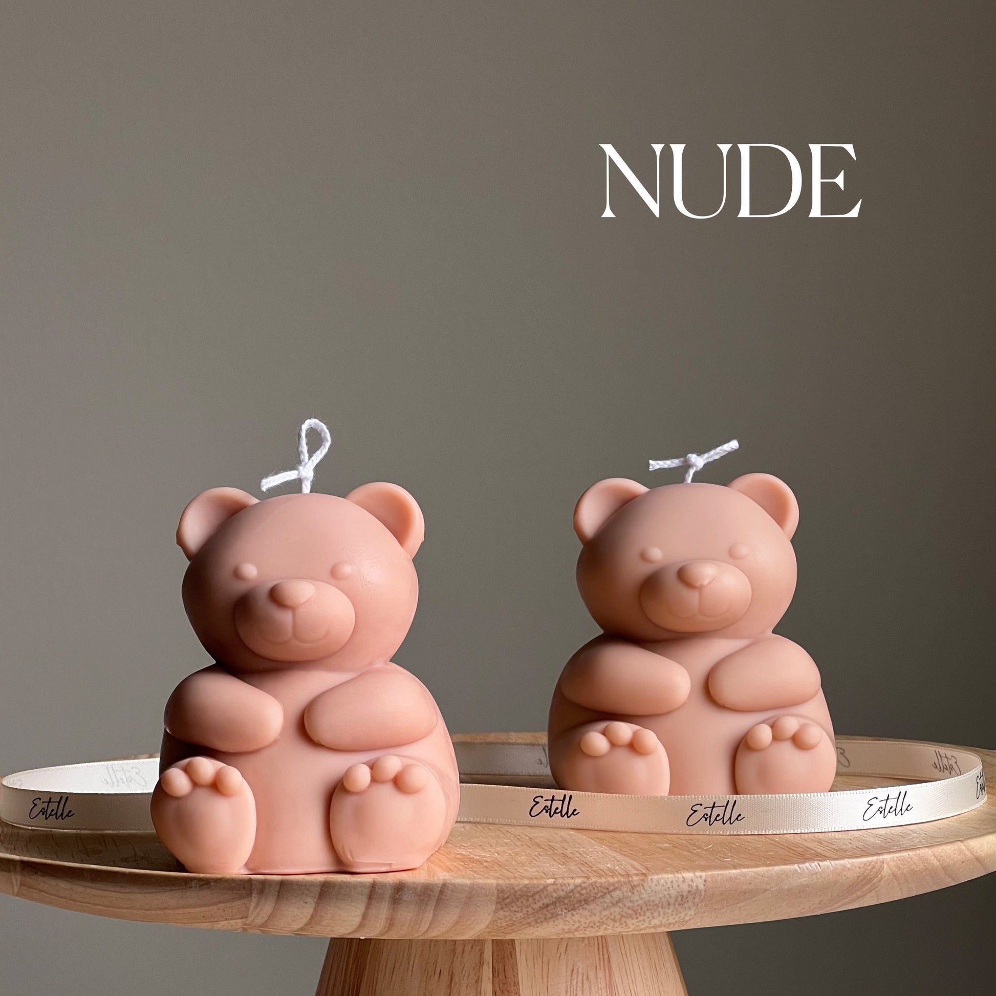 Big Teddy Soy Candle: Sculptural Home Decor, Custom Scent