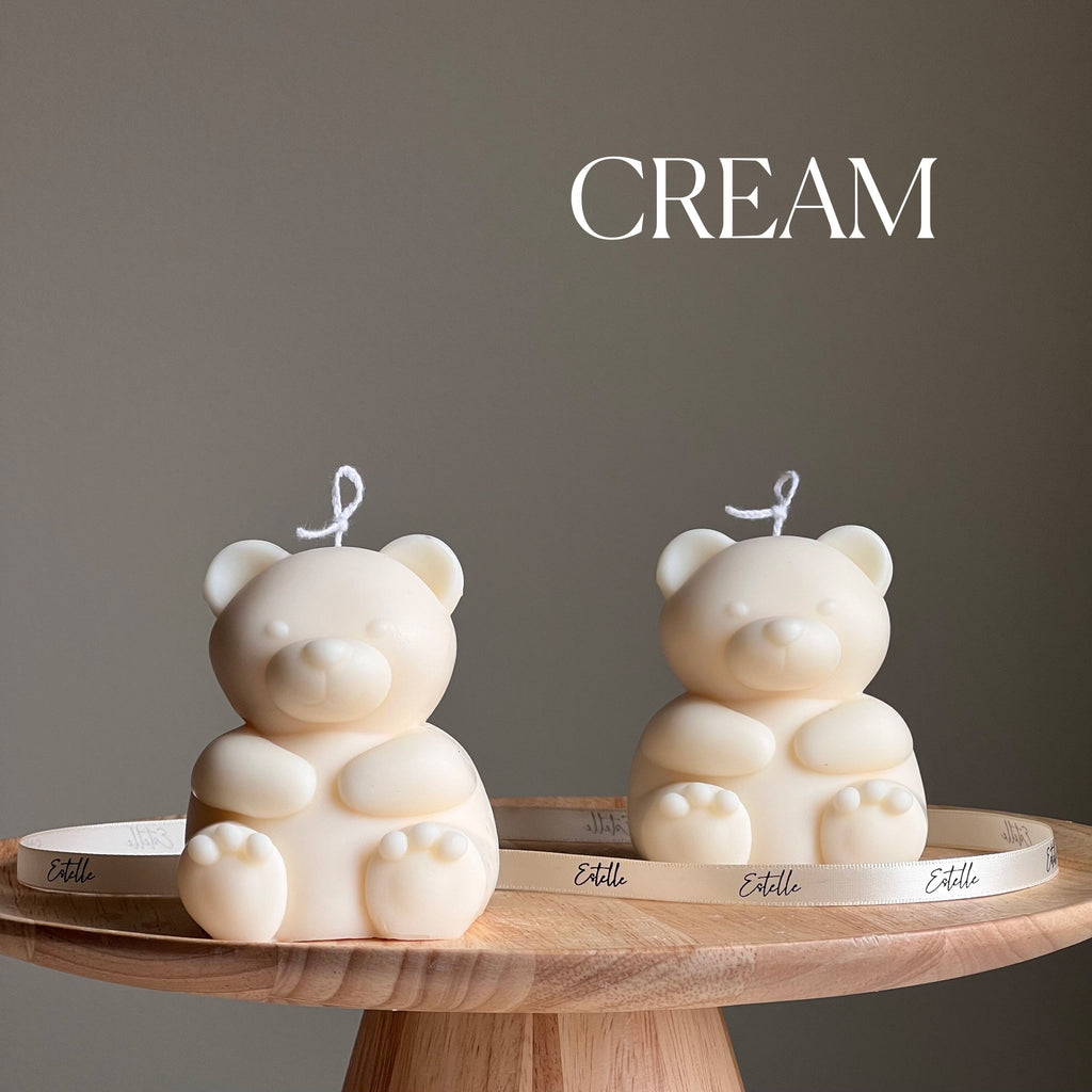 Big Teddy Soy Candle: Sculptural Home Decor, Custom Scent