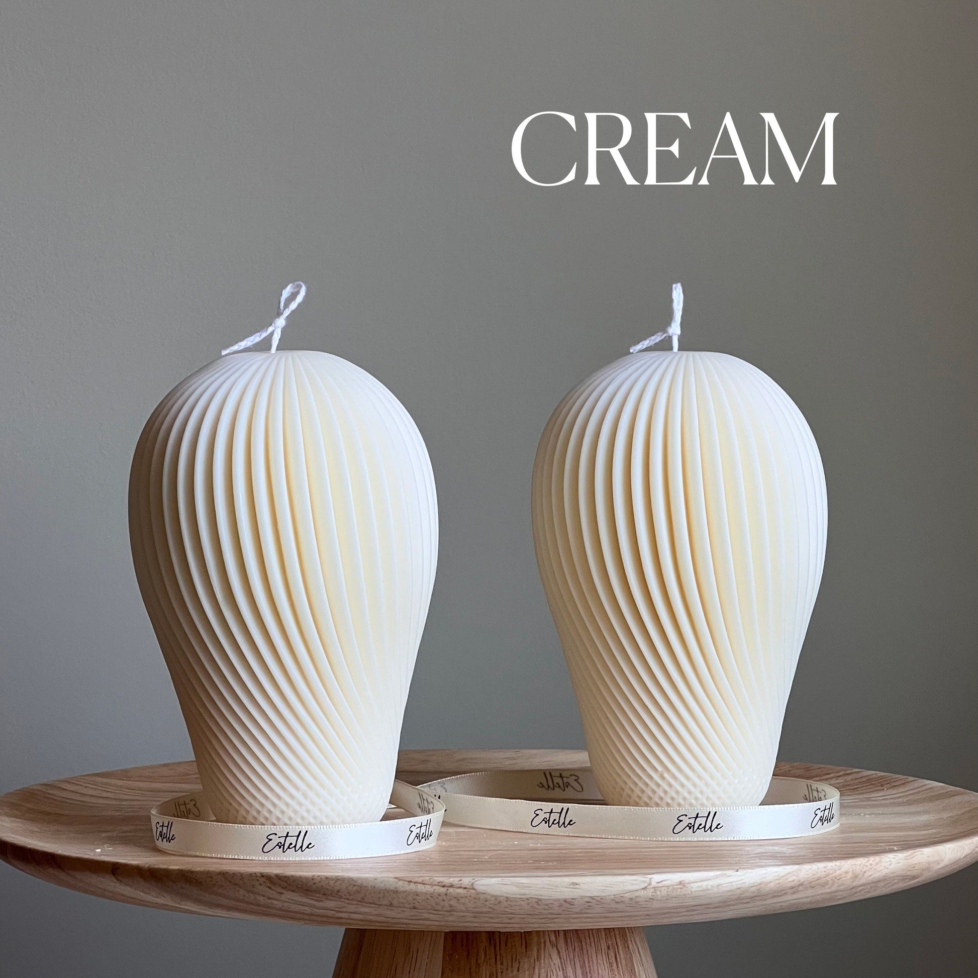 Spiral Soy Wax Candle: Hand-Poured Sculptural Pillar Candle