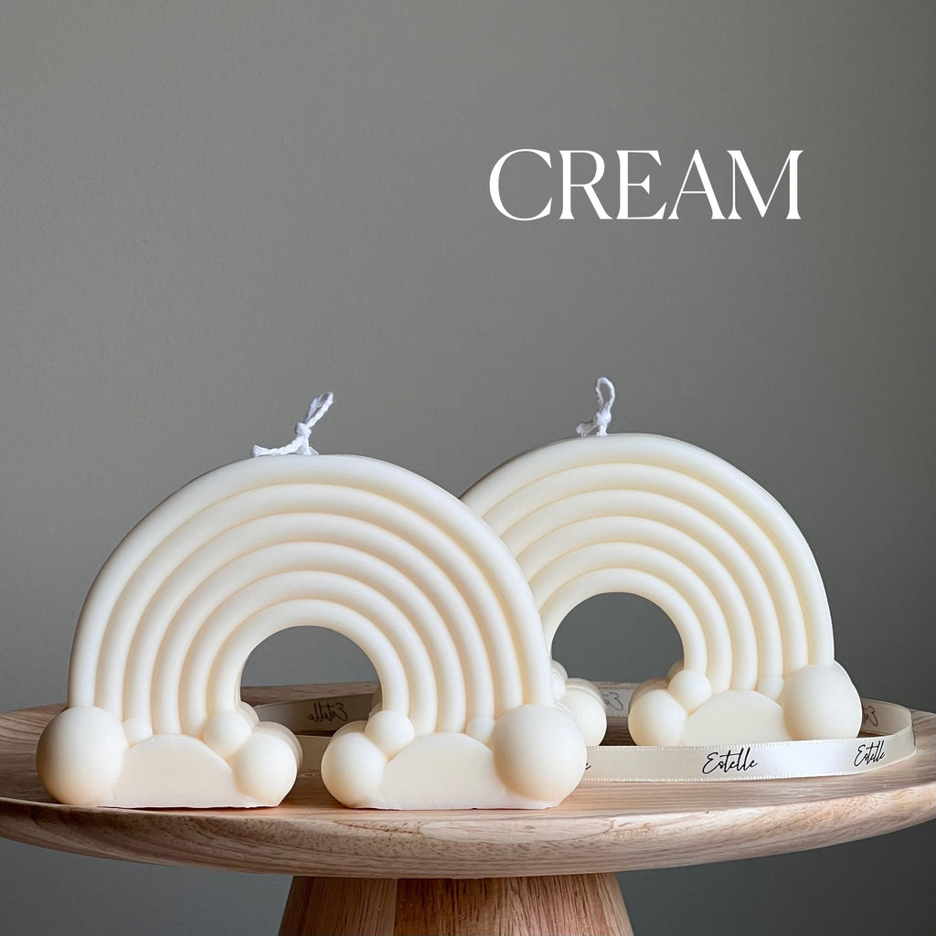 Rainbow Cloud Soy Wax Candle: Handmade Nursery Decor Gift