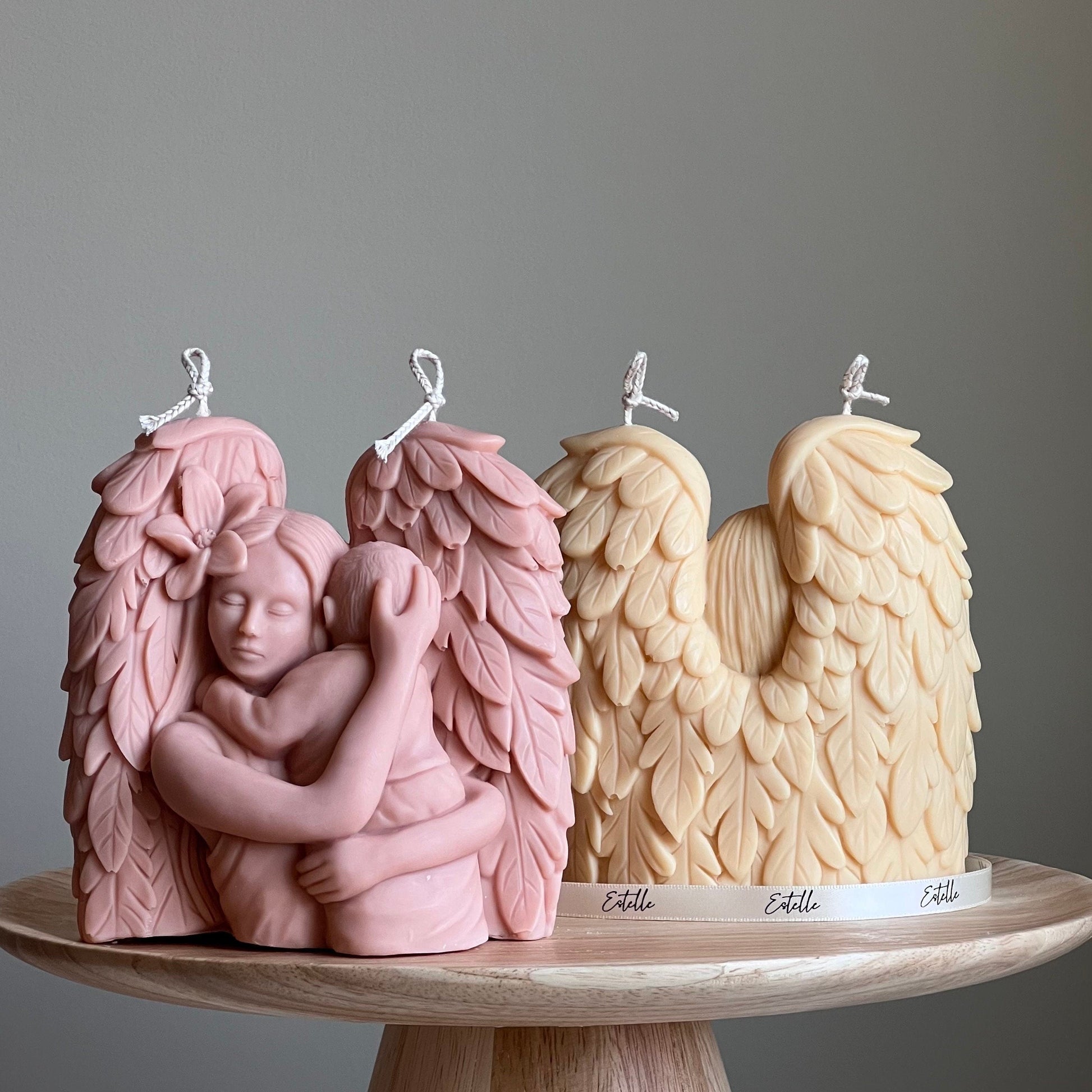 Mother Angel Soy Wax Candle: Hand-Poured Sculptural Gift