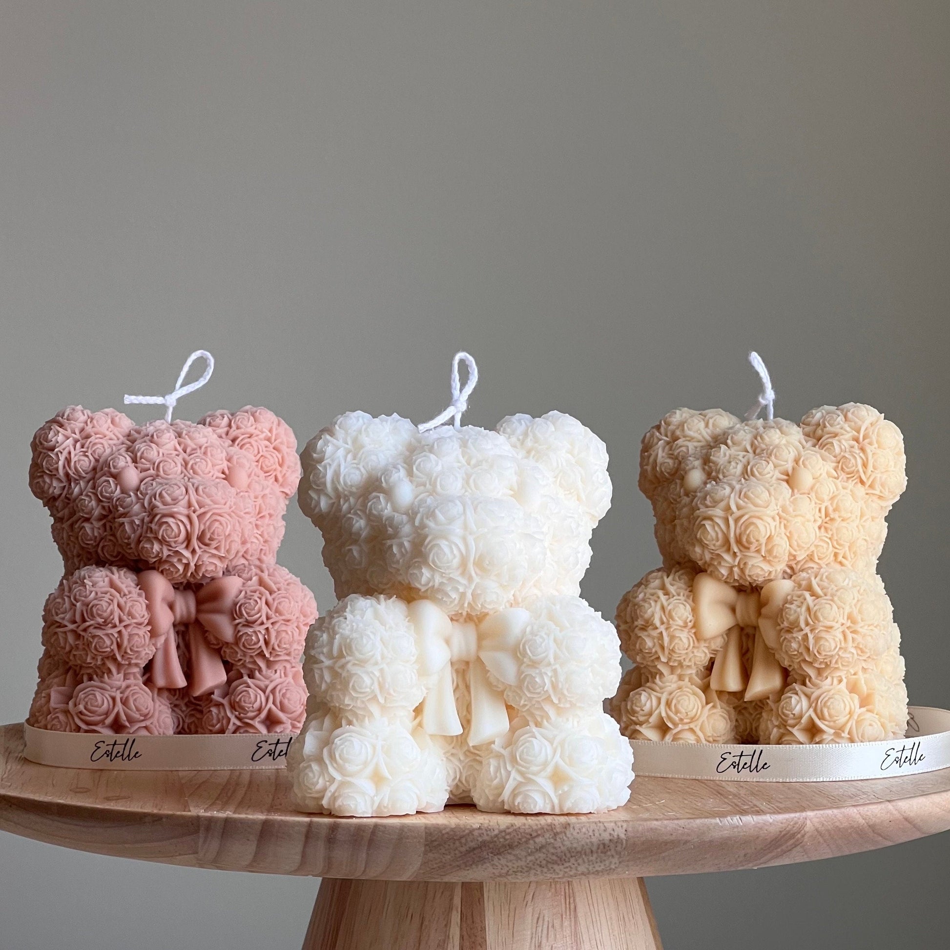 Teddy Bear Soy Wax Candle: Sculptural Home Decor