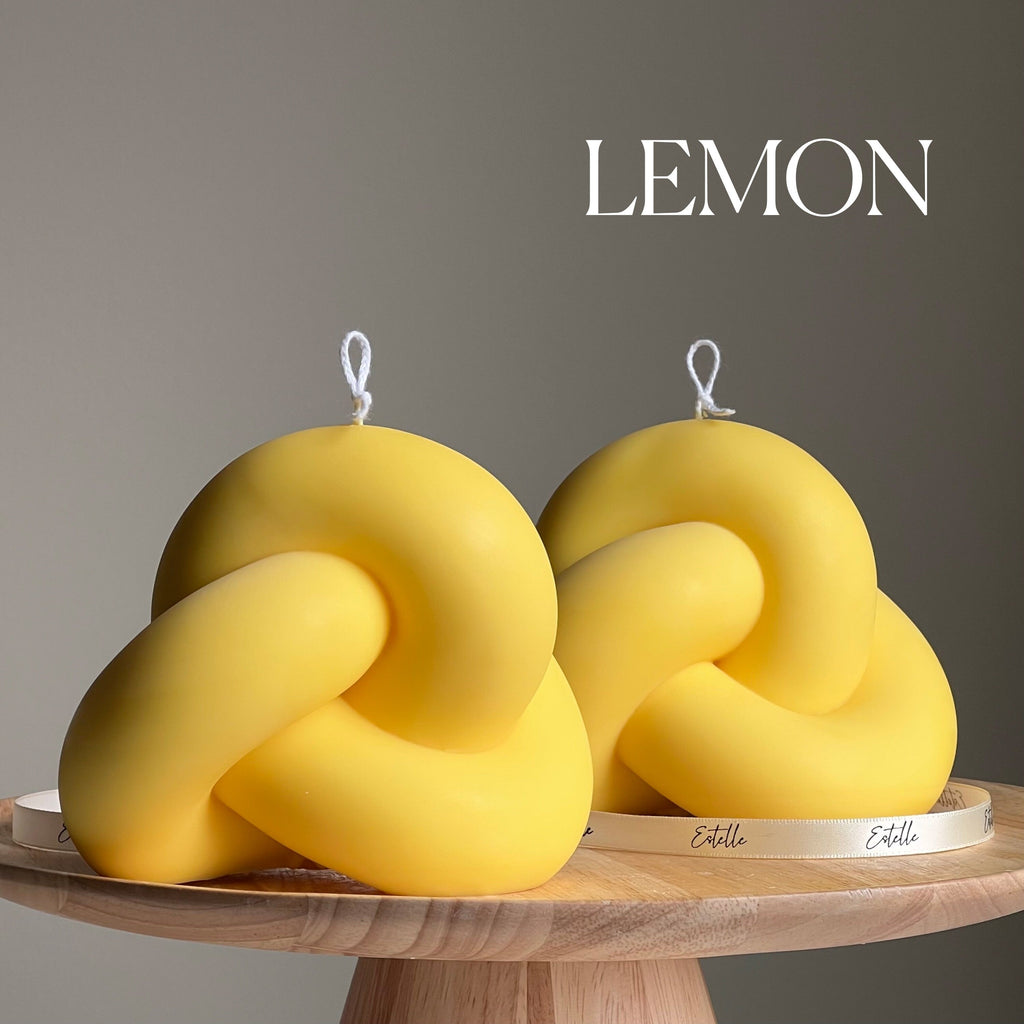 Large Knot Candle: Handmade Soy Wax Rope Candle, Minimalist Decor