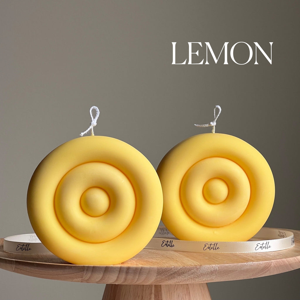 Handmade Round Soy Candle | Modern Home Decor