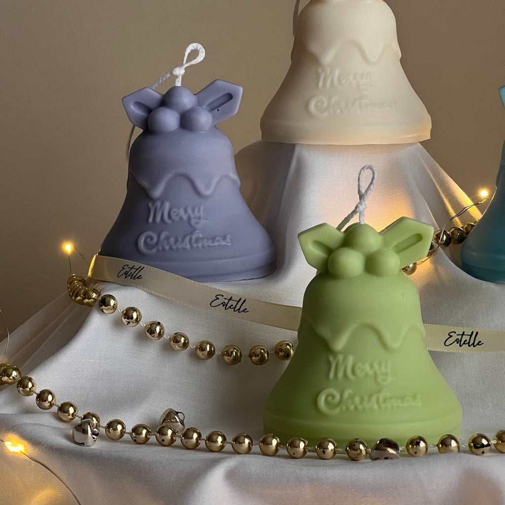 Handmade Christmas Bell Soy Candle | Holiday Home Decor