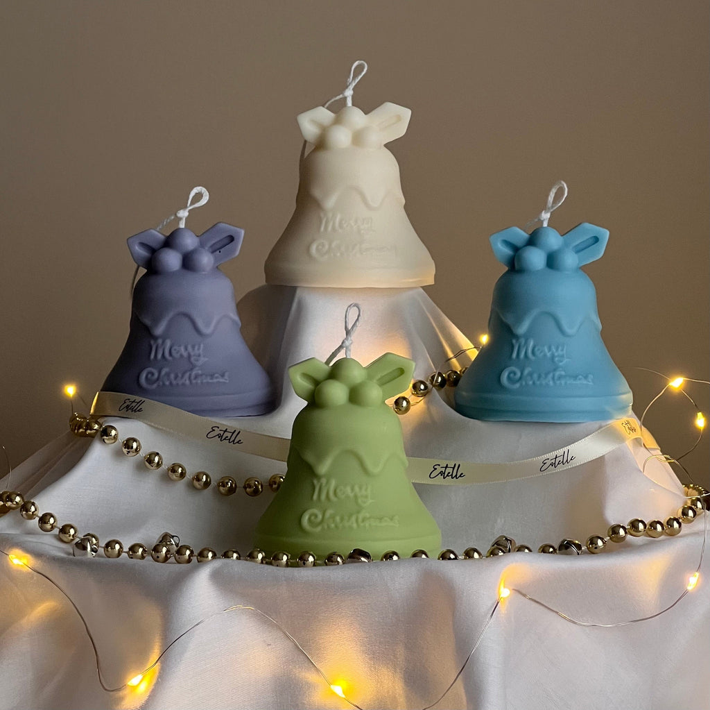 Handmade Christmas Bell Soy Candle | Holiday Home Decor