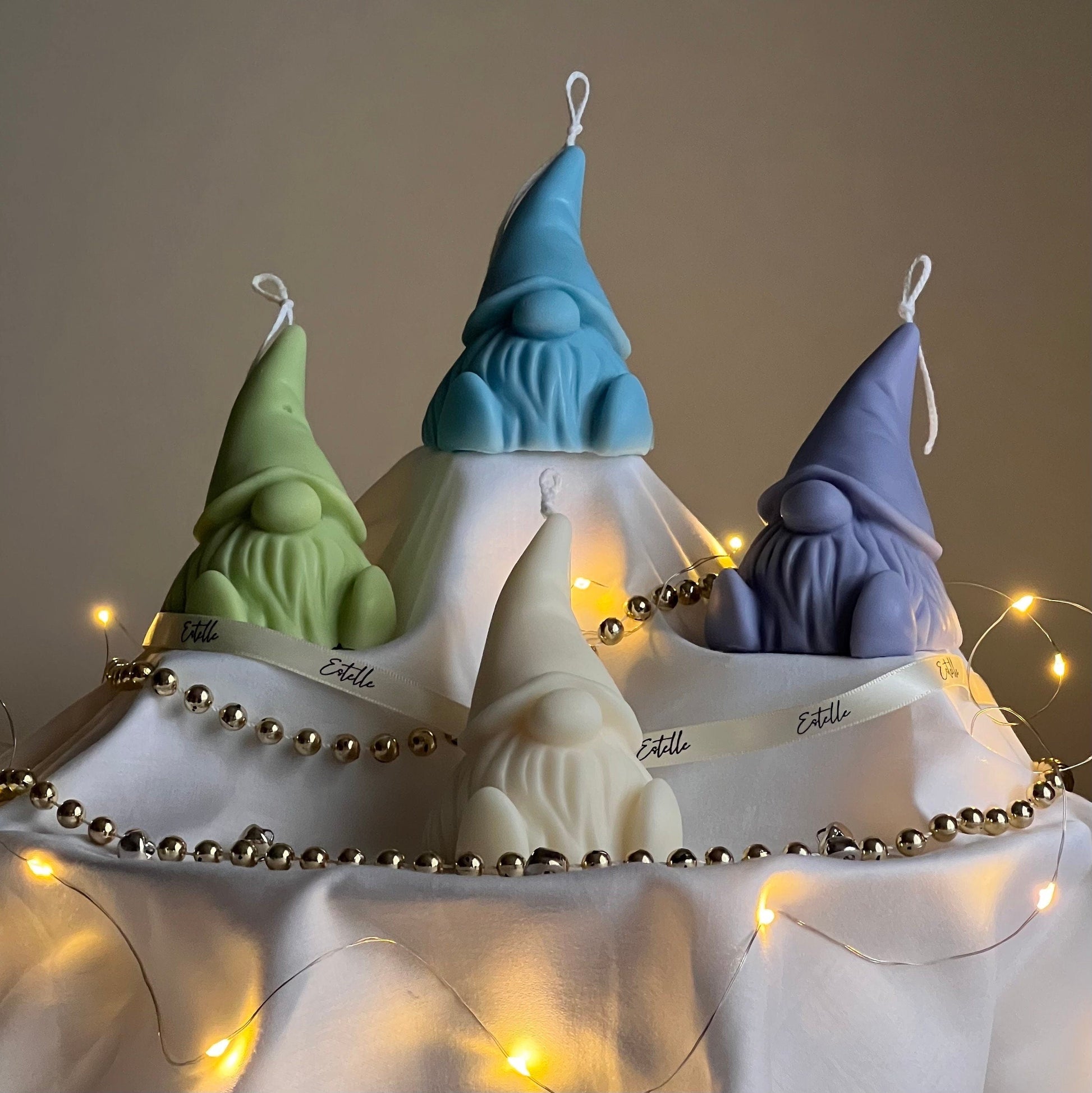 Hand Poured Soy Gnome Candle: Christmas Decor Gift