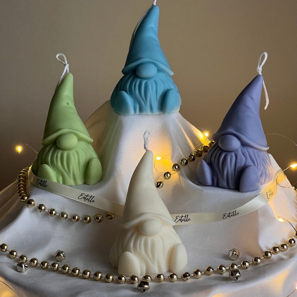 Hand Poured Soy Gnome Candle: Christmas Decor Gift