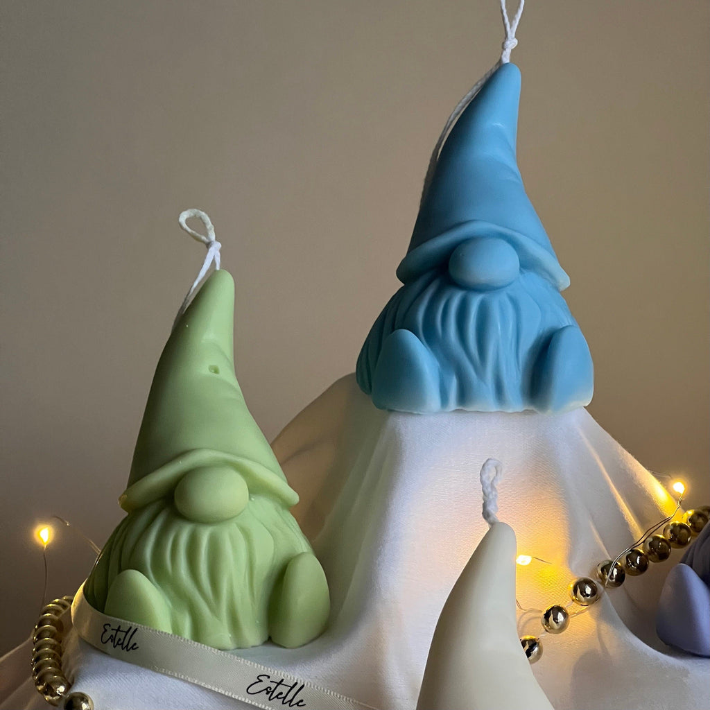 Hand Poured Soy Gnome Candle: Christmas Decor Gift