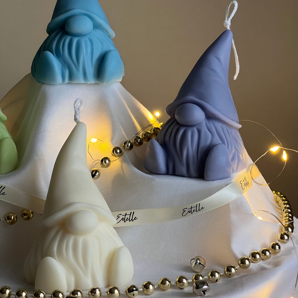 Hand Poured Soy Gnome Candle: Christmas Decor Gift