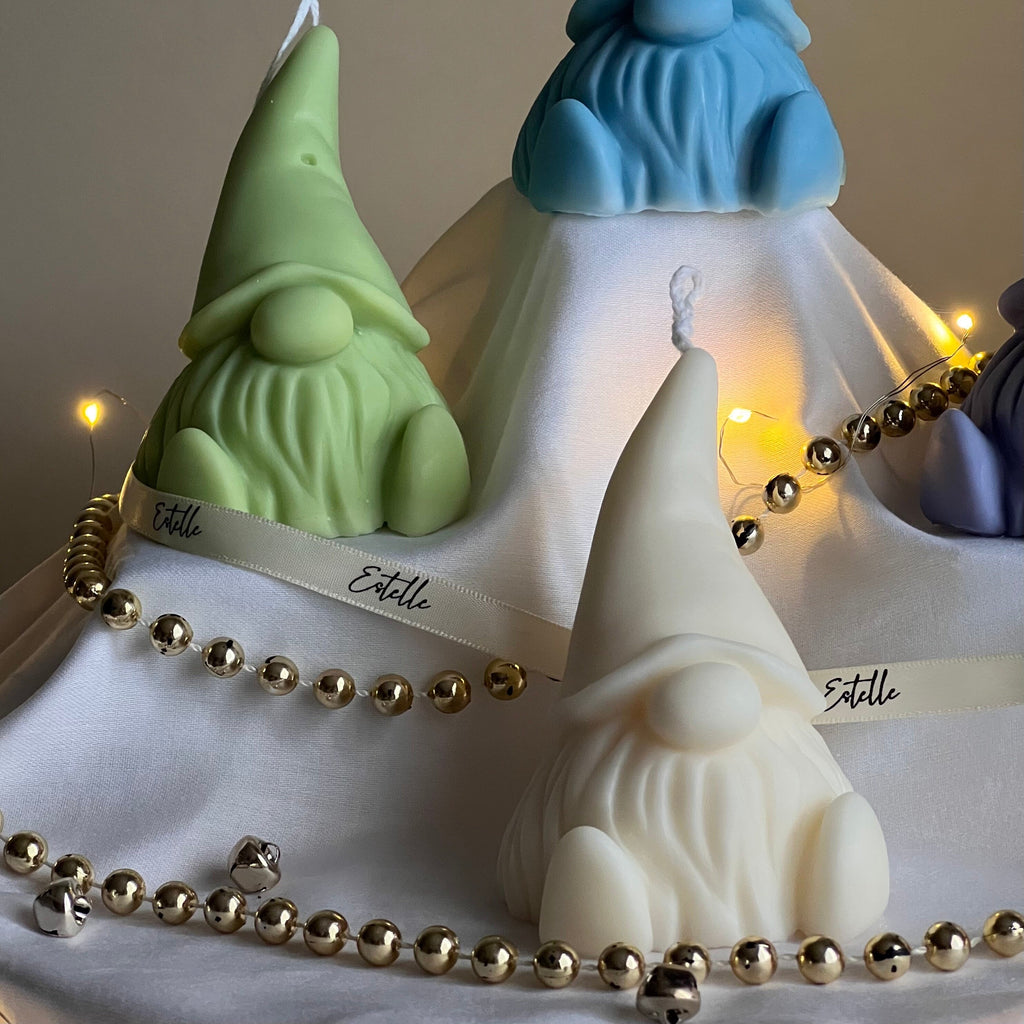 Hand Poured Soy Gnome Candle: Christmas Decor Gift