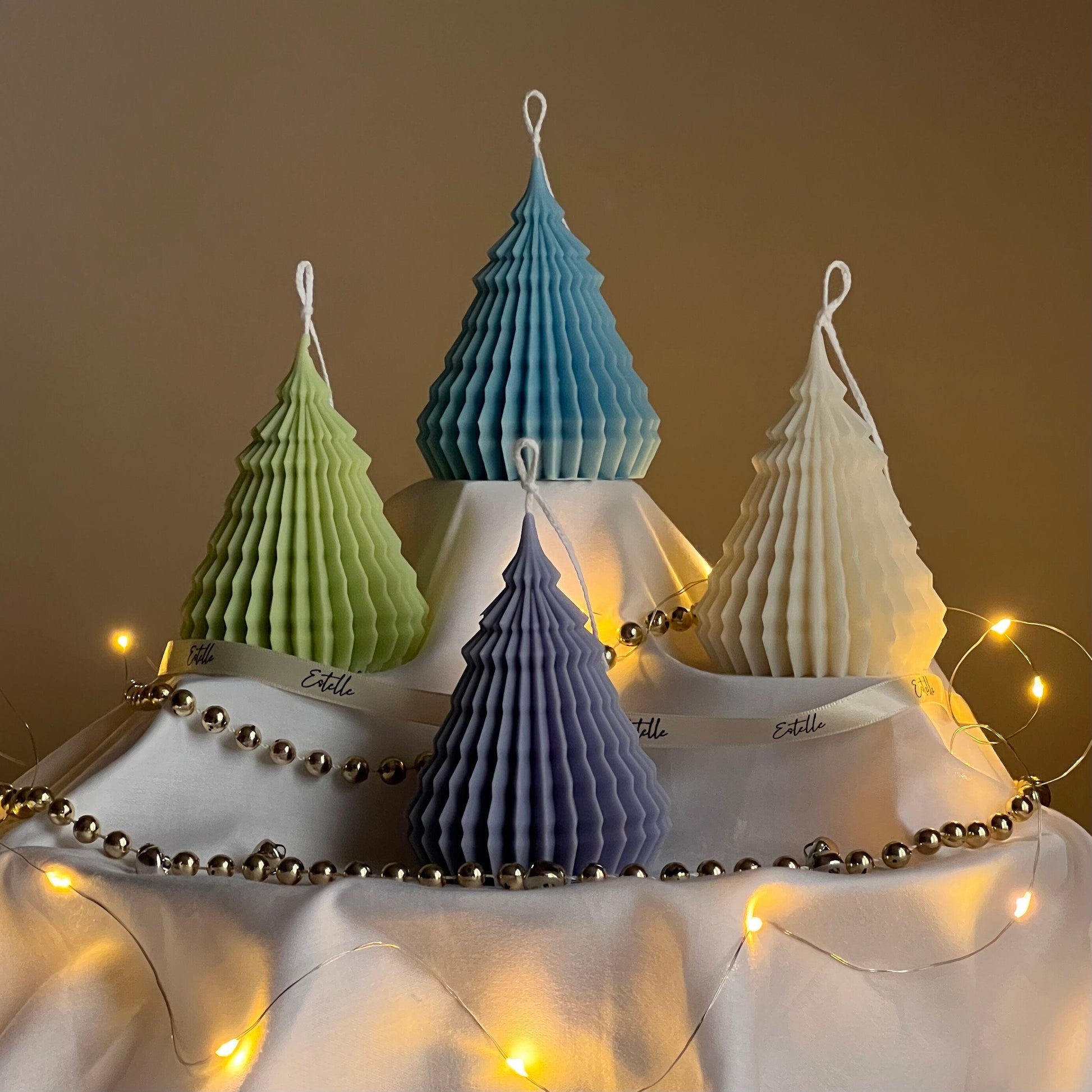 Origami Christmas Tree Soy Candle: Hand Poured Festive Decor