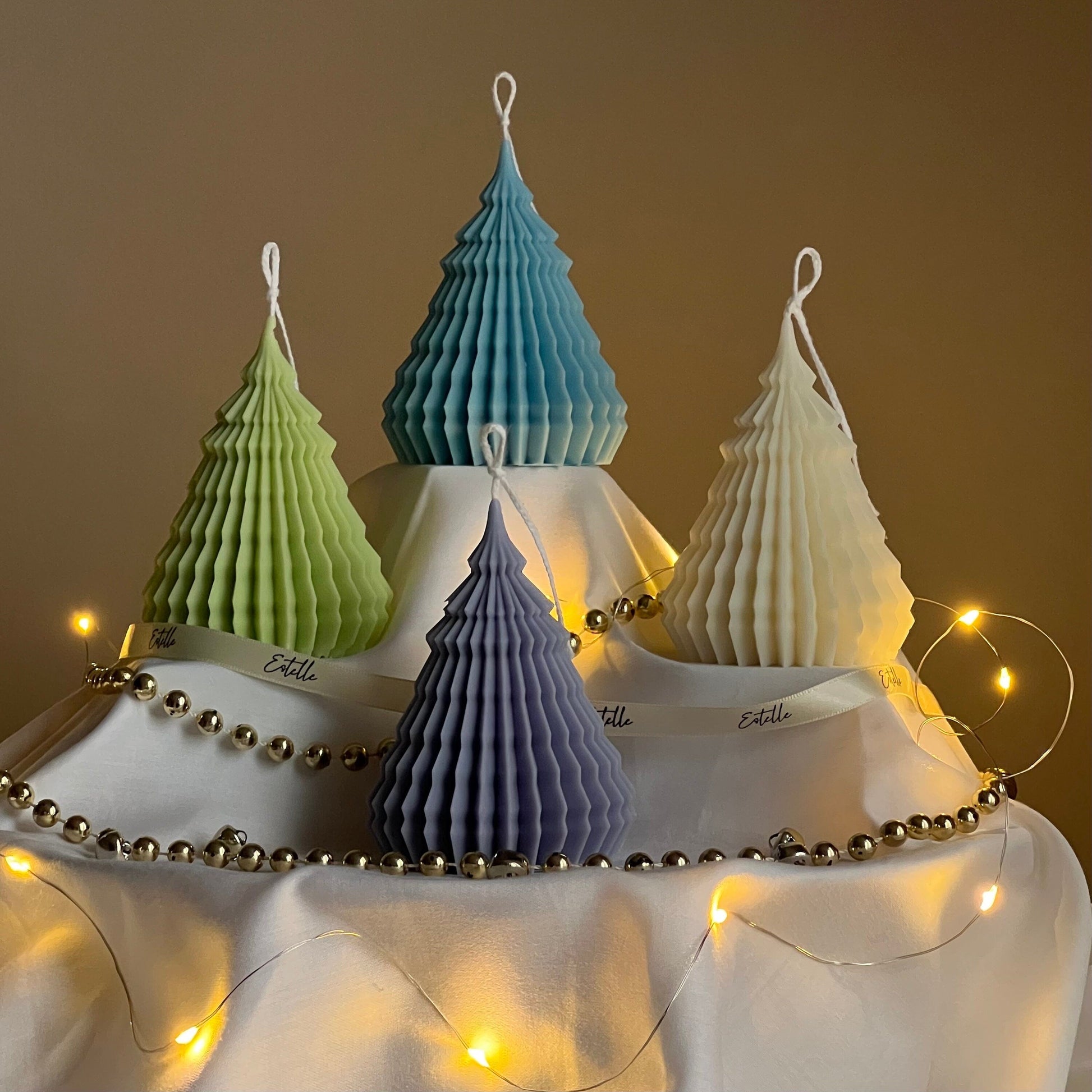 Origami Christmas Tree Soy Candle: Hand Poured Festive Decor
