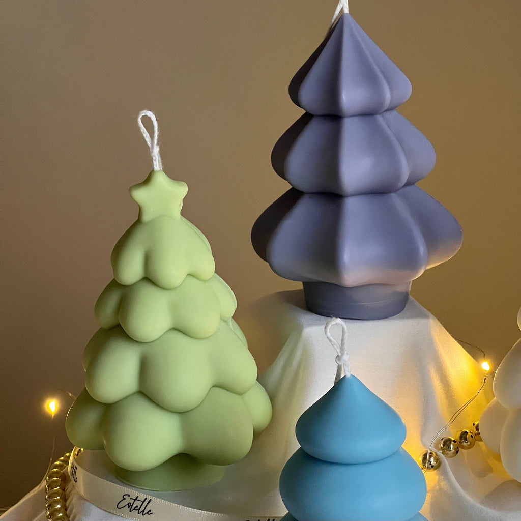 Hand Poured Christmas Tree Soy Candle: Festive Home Decor