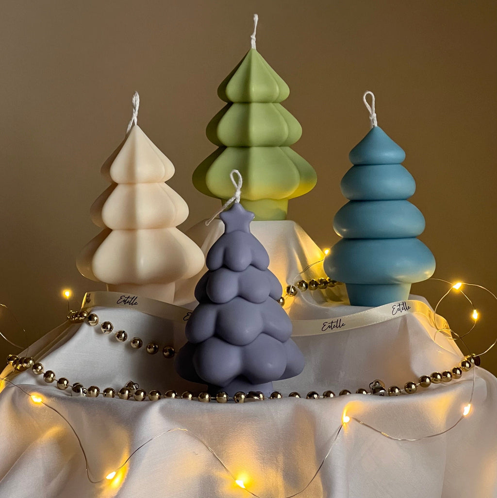 Hand Poured Christmas Tree Soy Candle: Festive Home Decor