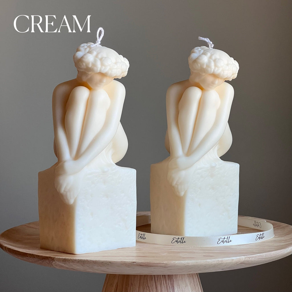 Bougie buste de femme sculptural | bougie statue en cire de soja