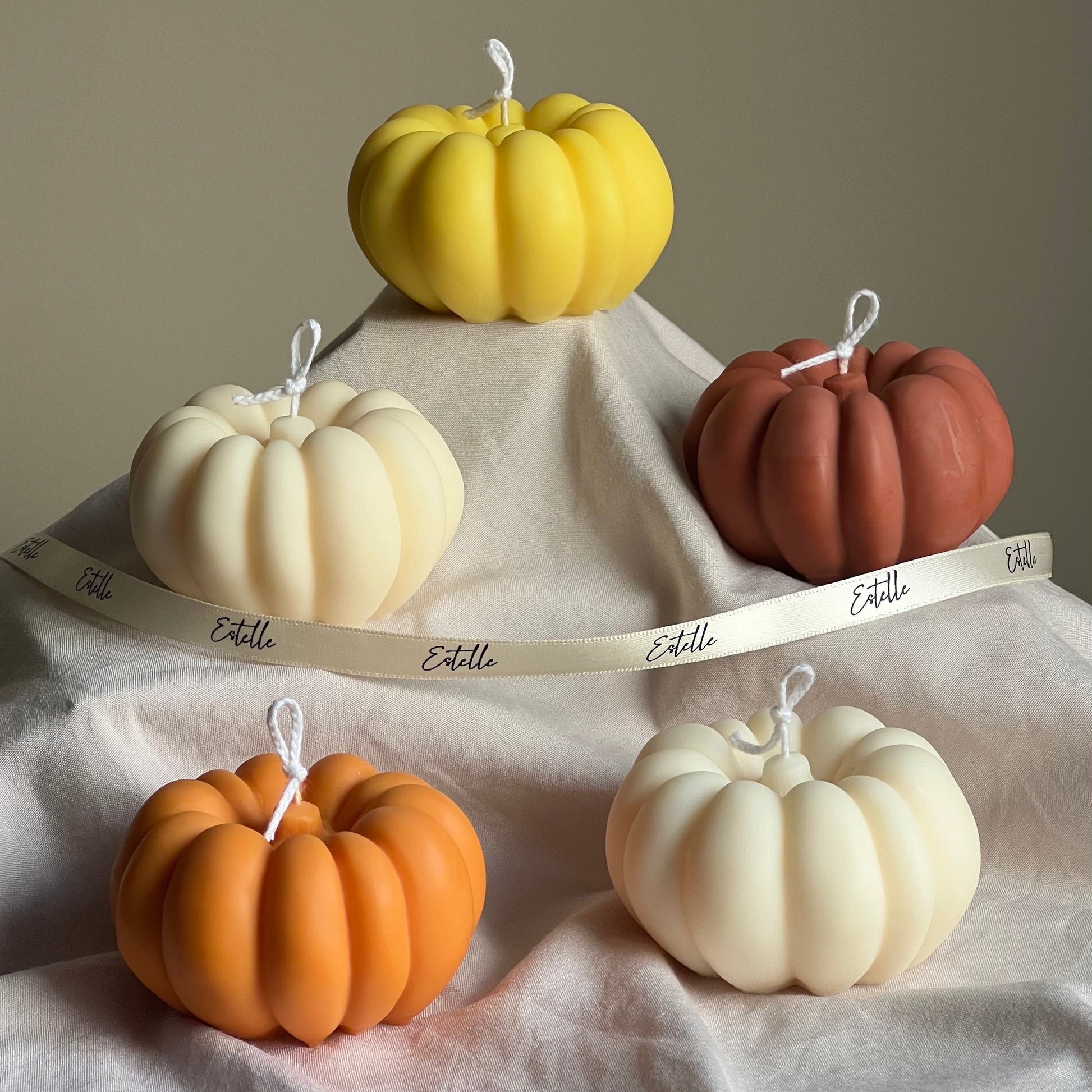 Handmade Autumn Pumpkin Soy Wax Candle: Spooky Season Decor