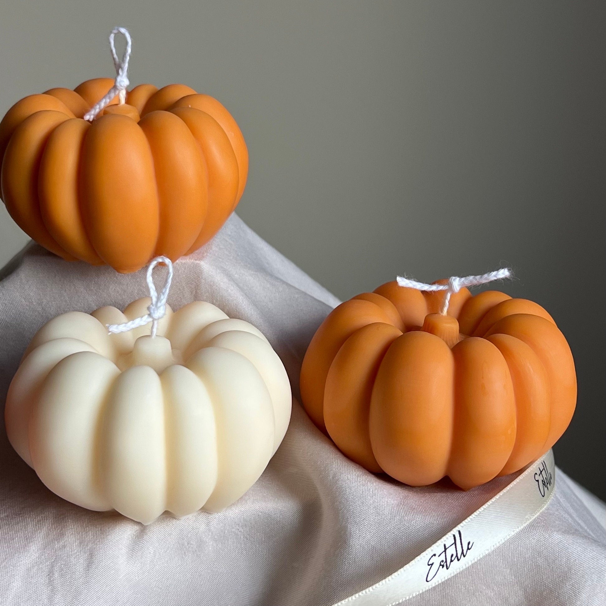 Handmade Autumn Pumpkin Soy Wax Candle: Spooky Season Decor